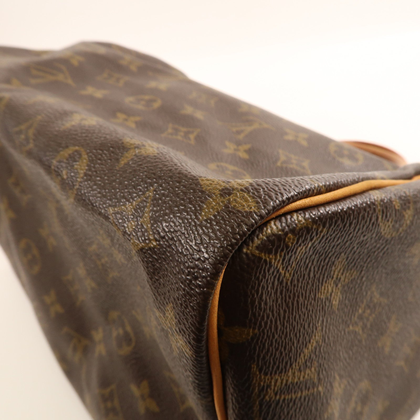 LOUIS VUITTON Monogram Speedy 30金扣手挽袋棕色