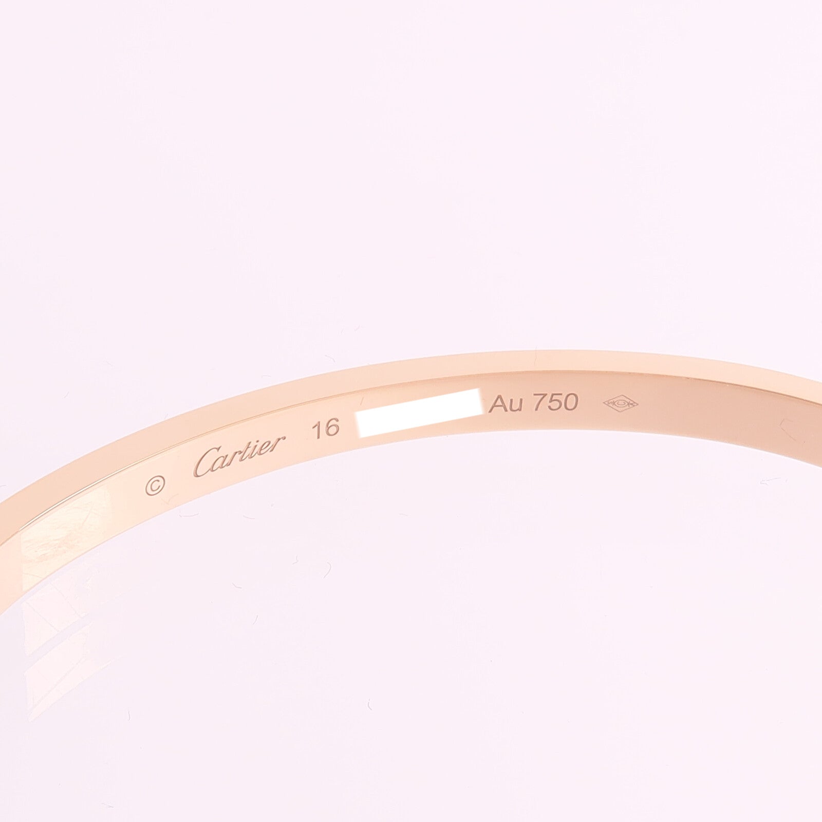 CARTIER 18K玫瑰金Love Bracelet Small Model Paved鑽石手鐲