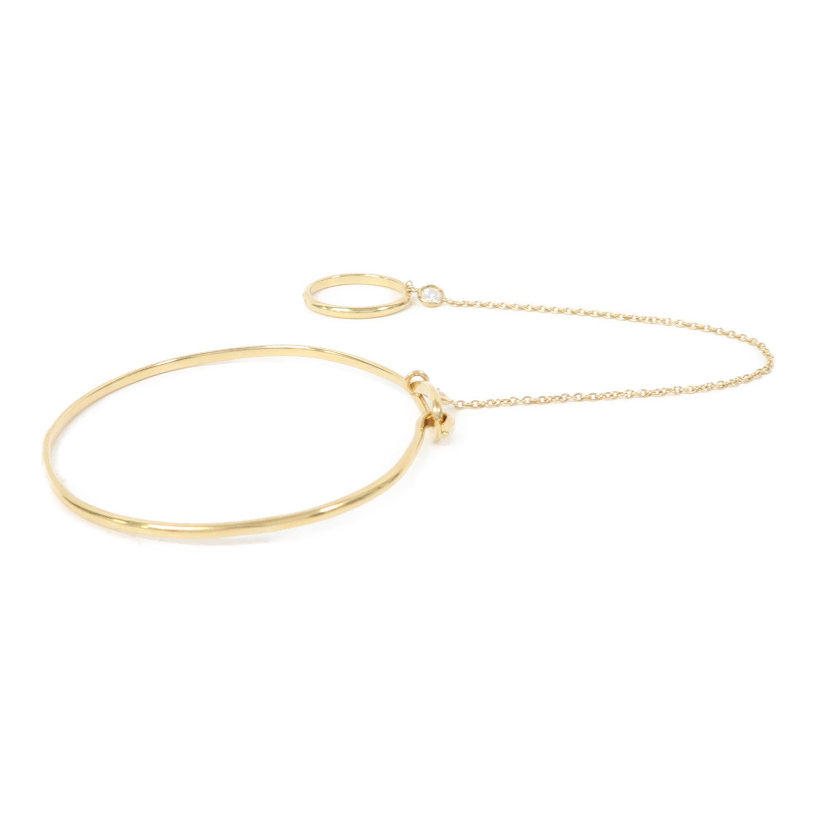 Dior 18K金Bracelet With Ring戒指手鐲US#5.5