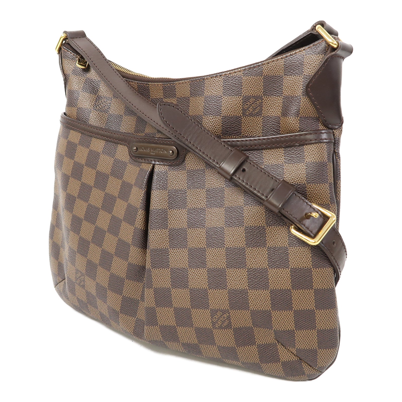 LOUIS VUITTON Damier Bloomsbury PM金扣肩背袋啡色