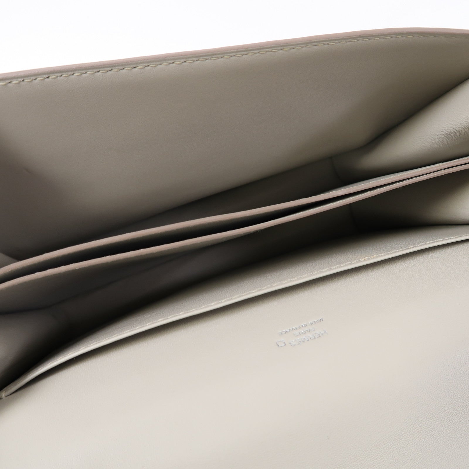 HERMES 鱷魚皮革Roulis 23銀扣肩背袋灰綠色