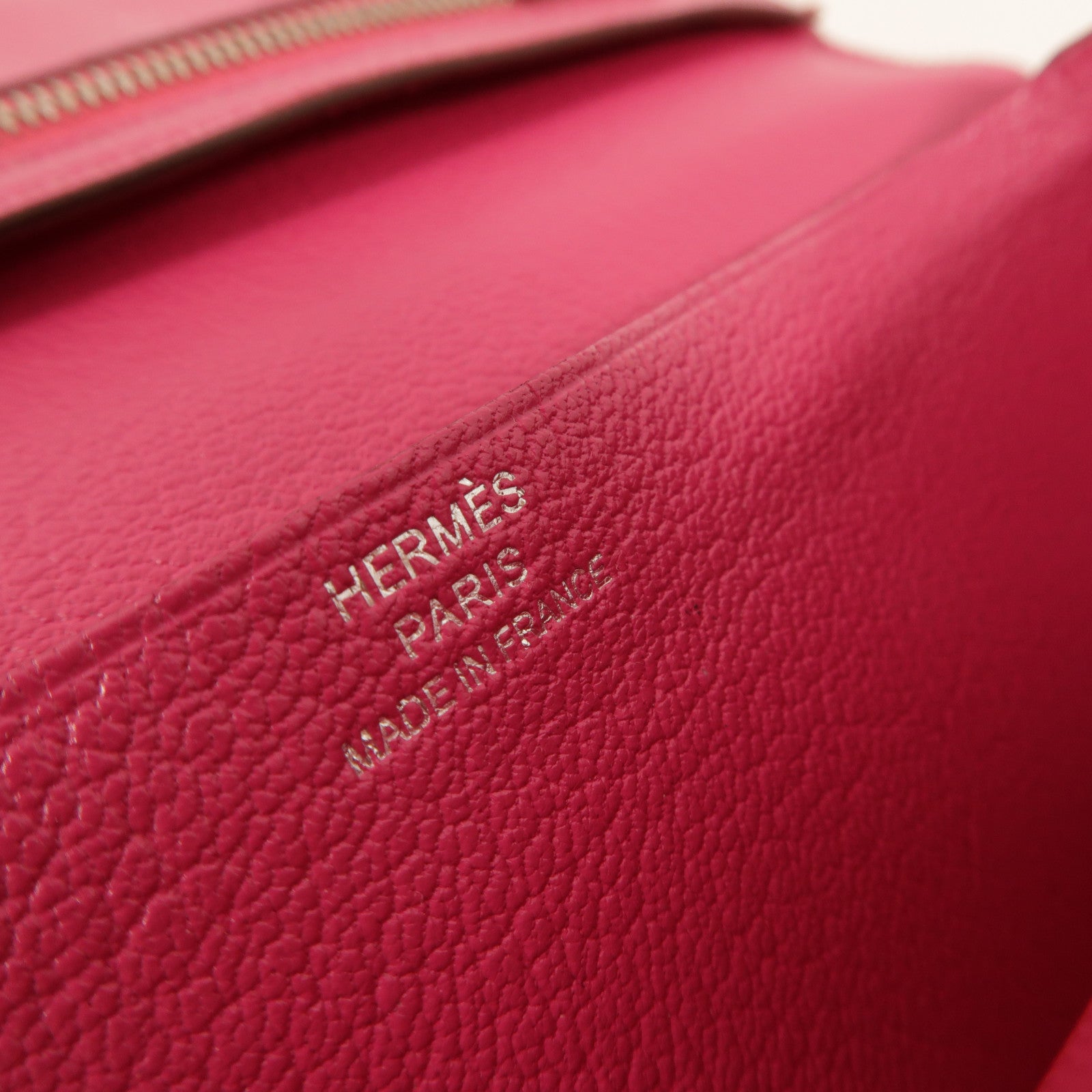 HERMES 駝鳥皮革Bearn W Snap長錢包