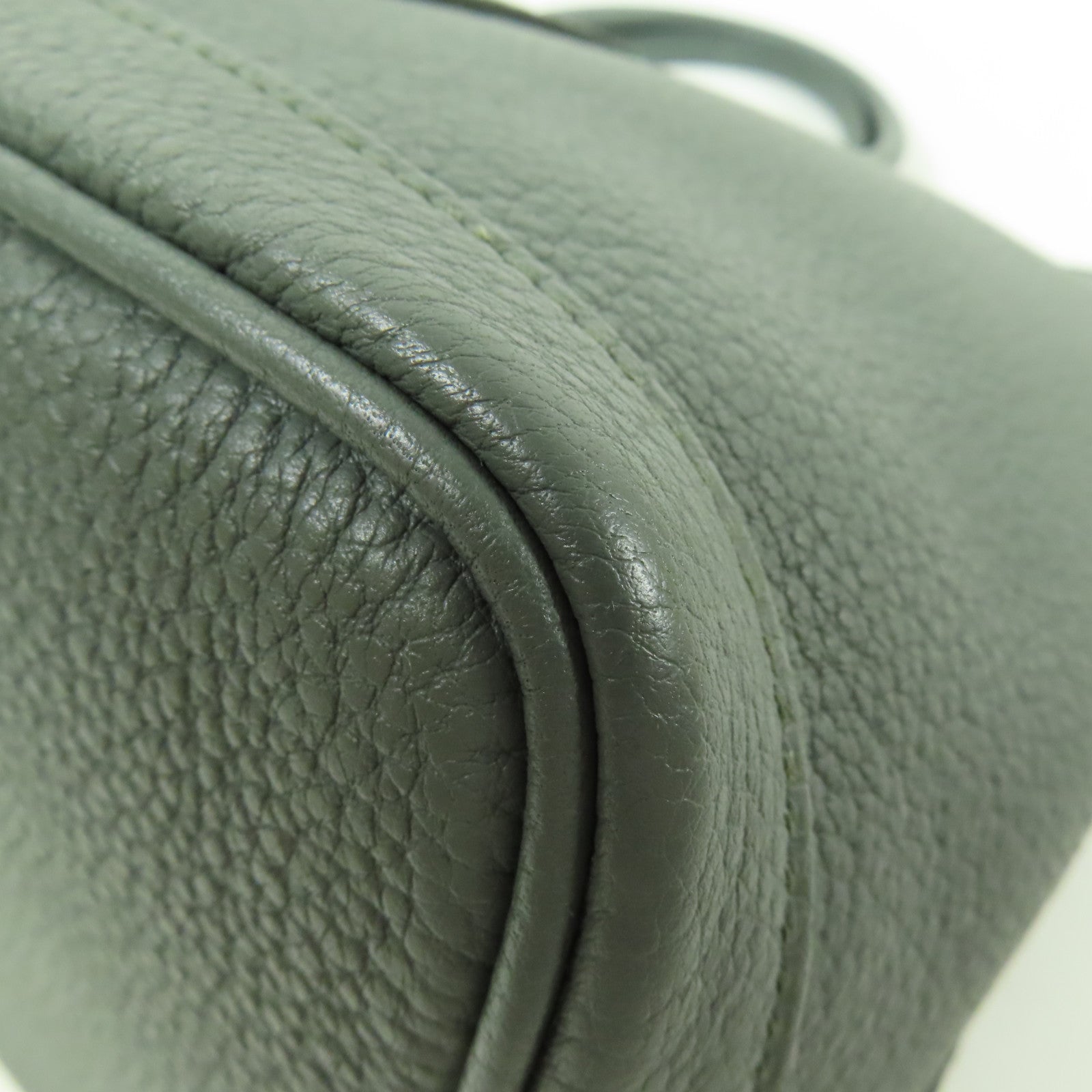 HERMES Negonda皮革Garden Party TPM銀扣手挽袋Vert Amande
