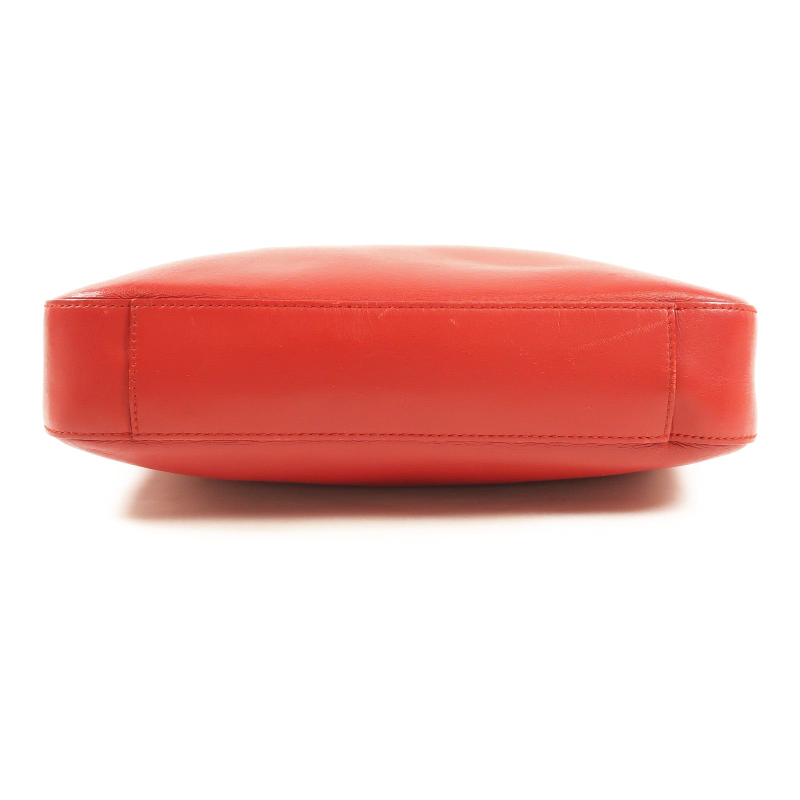 GUCCI GG GHW Shoulder Bag Calfskin Leather 0013812 Red