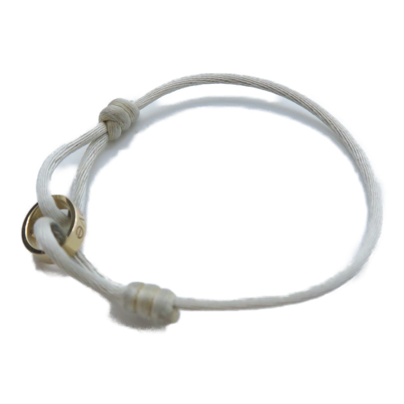 CARTIER 18K黃金Love Bracelet手鏈白色/金色