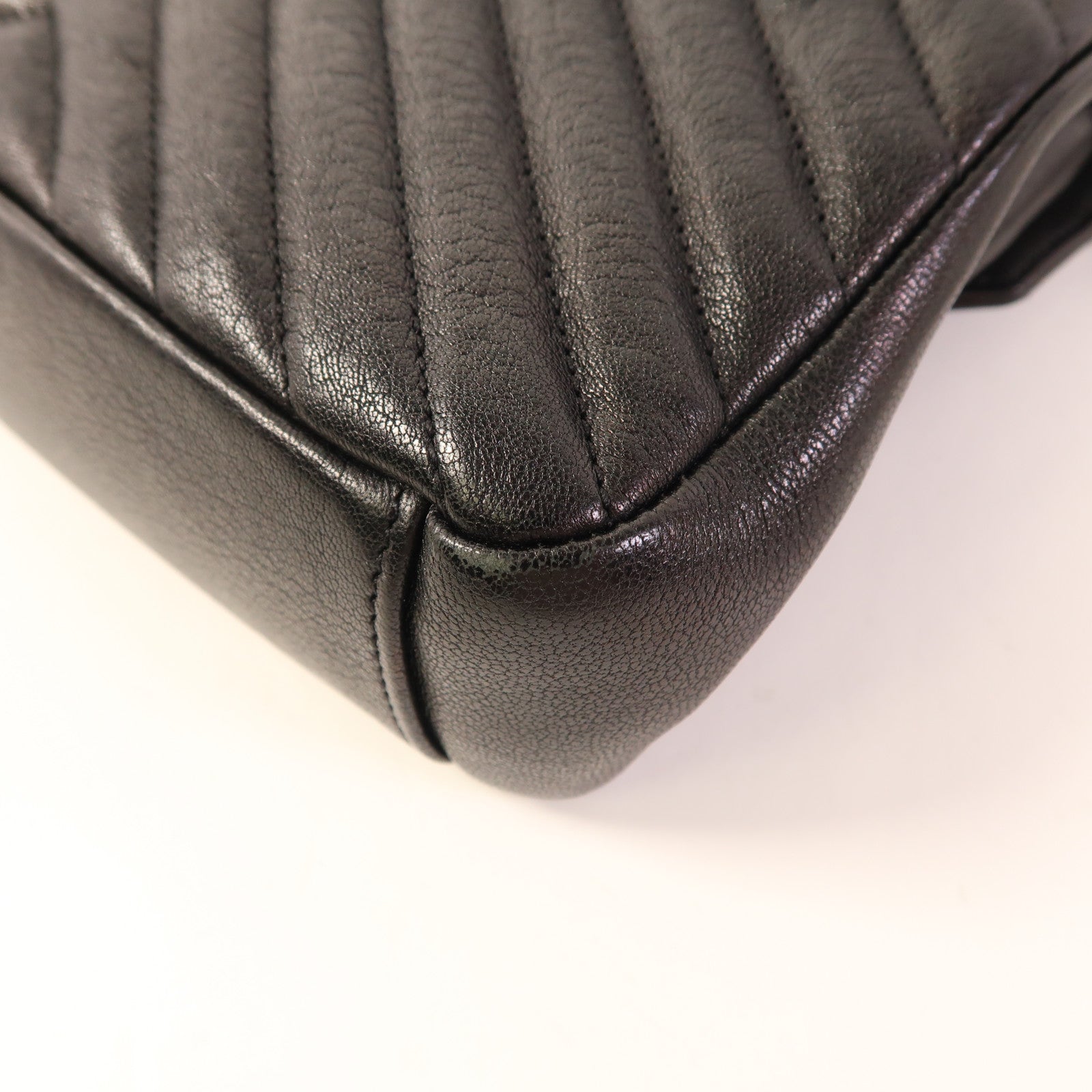 YVES SAINT LAURENT 皮革College Medium銀扣手挽肩背兩用袋