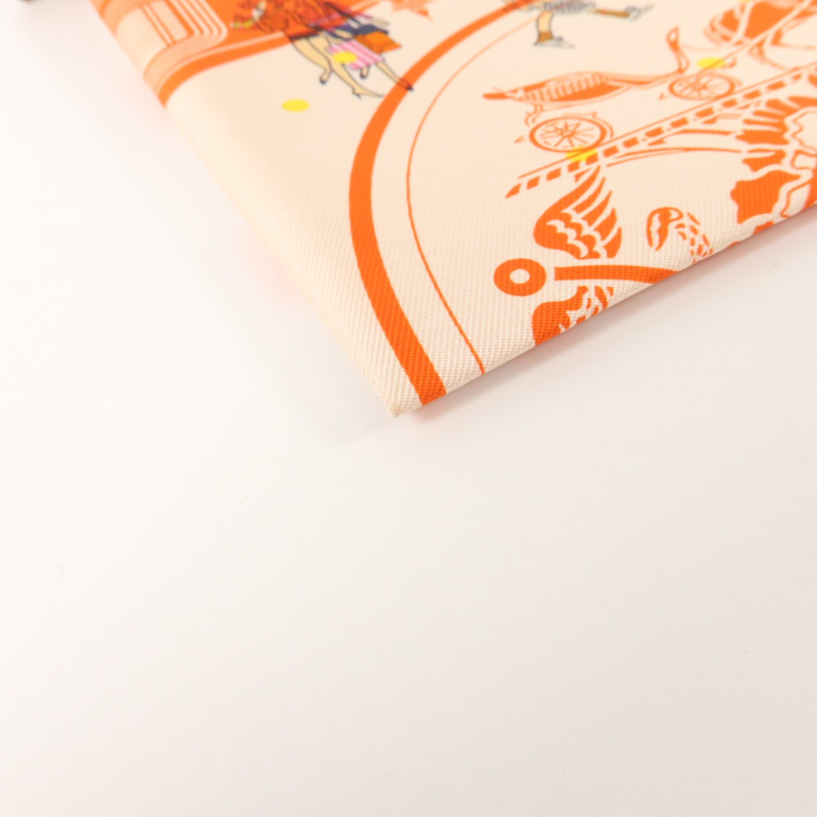 HERMES 絲質Silky Pocket Cosmetic Pouch小袋Geranium/Nata/Gold