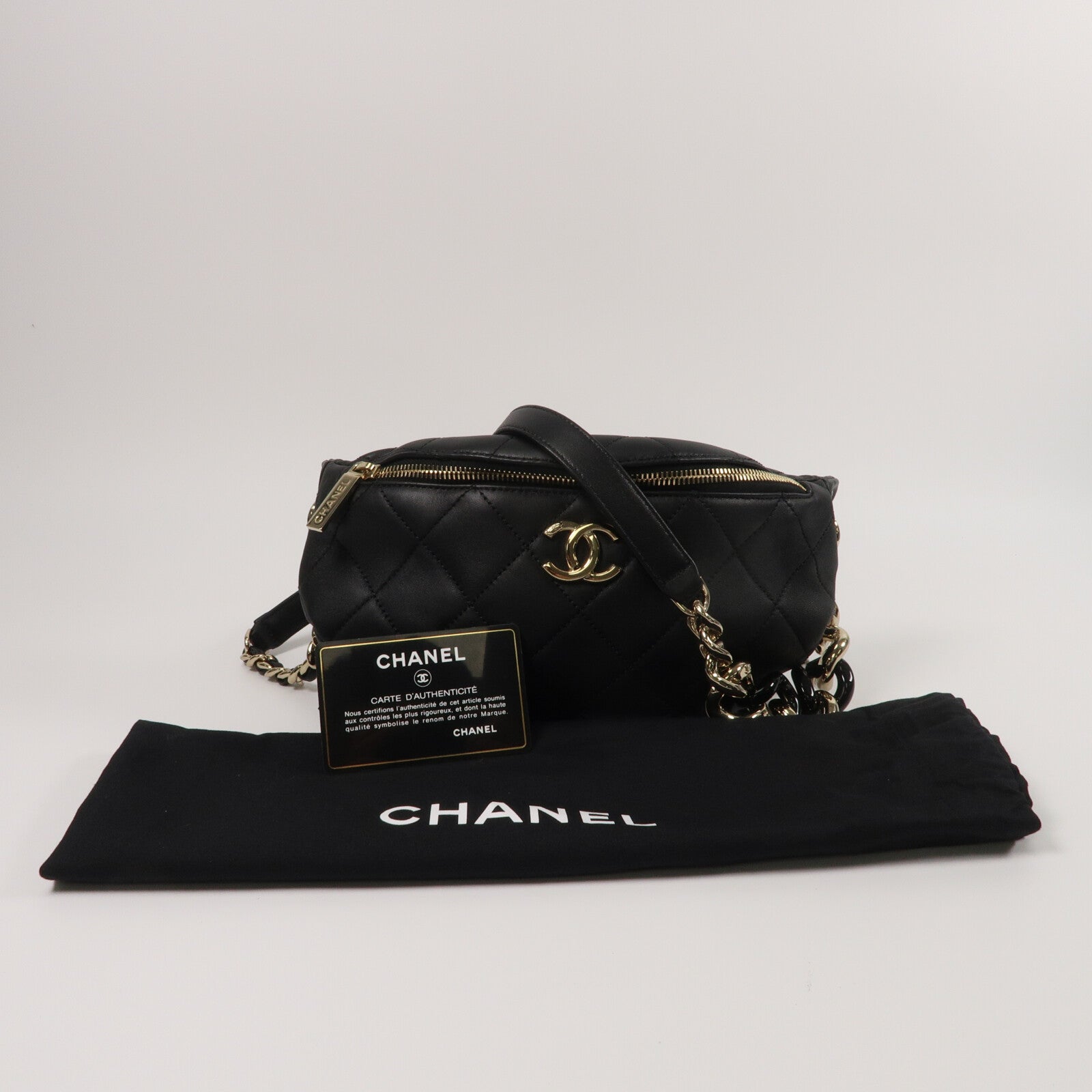 CHANEL 羊皮皮革Waist Bag腰包
