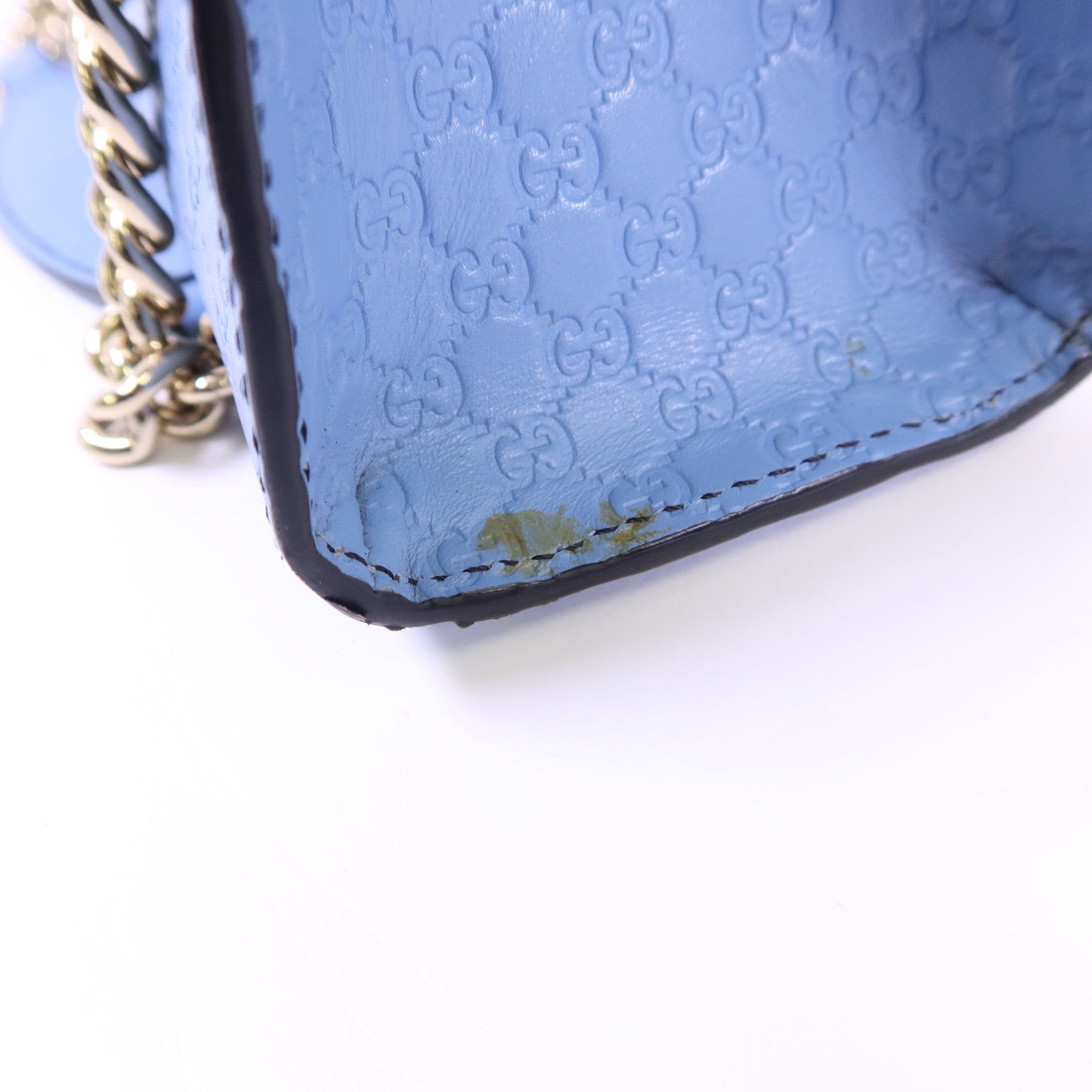 GUCCI 牛皮皮革Chain Shoulder金扣肩背袋