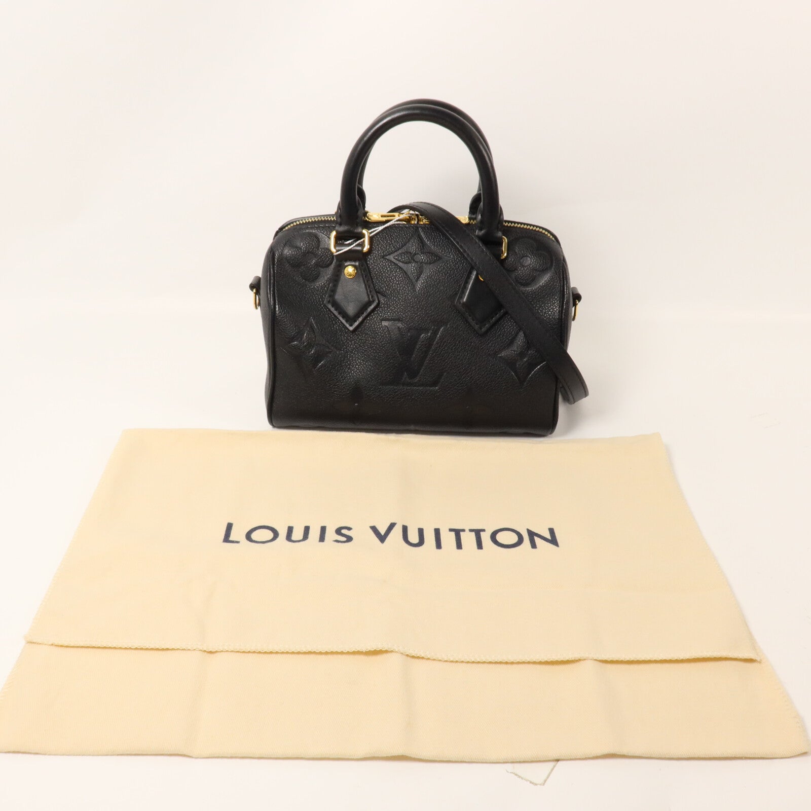 LOUIS VUITTON Monogram Empreinte Speedy Bandouliere 20手挽肩背兩用袋