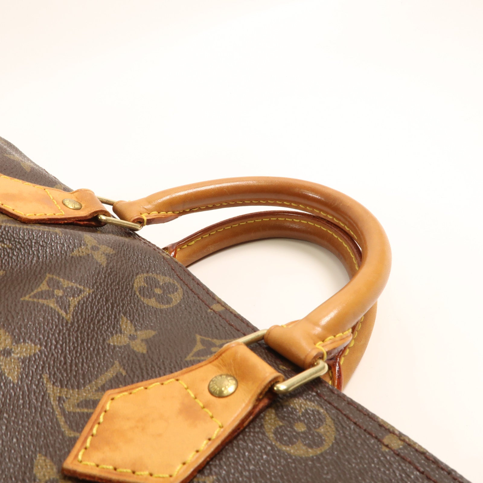 LOUIS VUITTON Monogram Speedy 30金扣手挽袋棕色