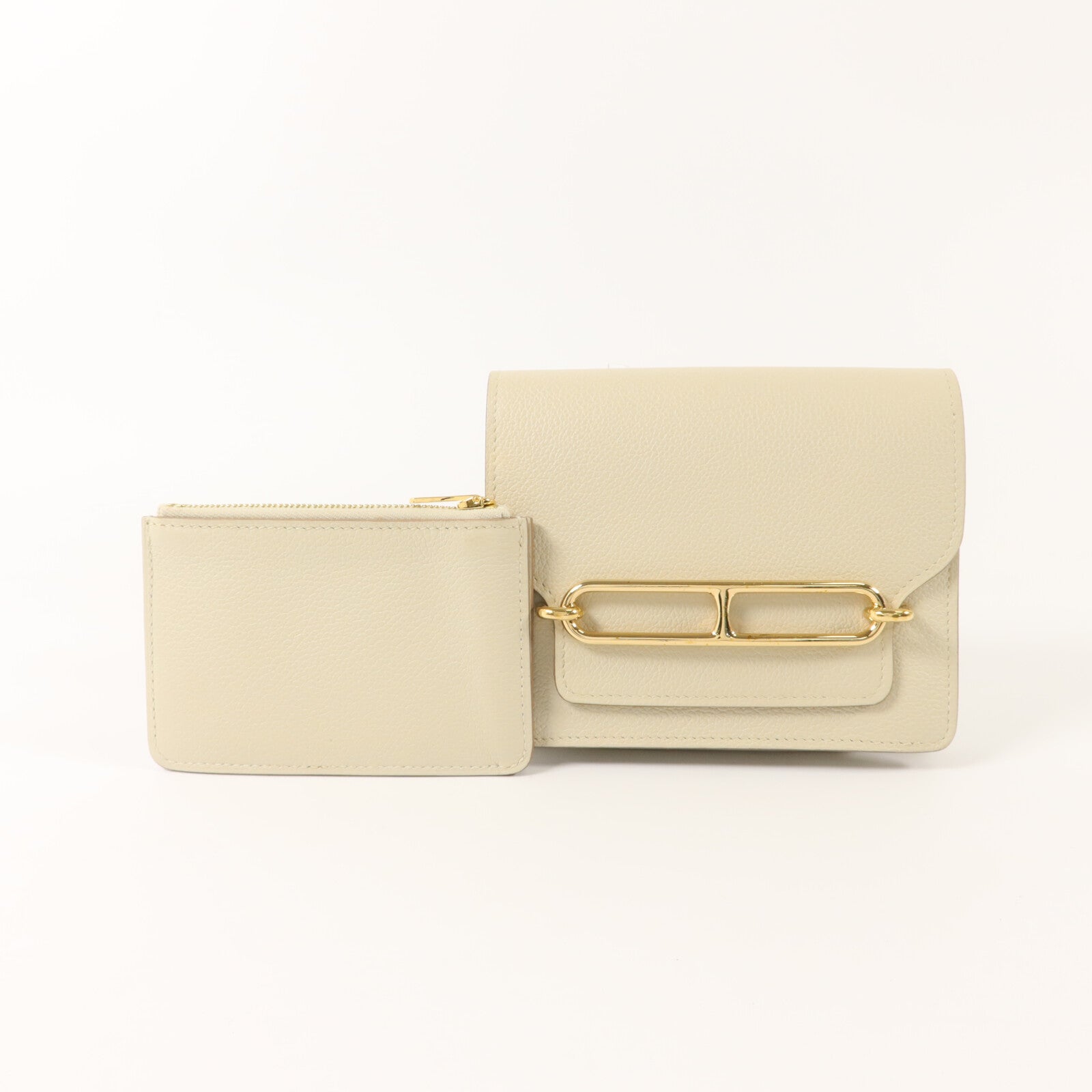 HERMES Evercolor皮革Roulis Slim錢包Nata