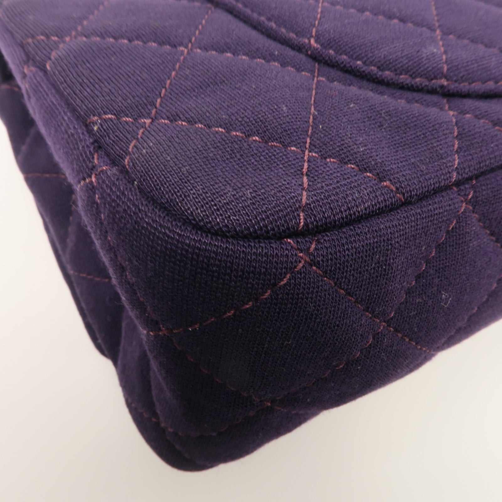 CHANEL 棉布2.55 Maxi鏈帶肩背袋