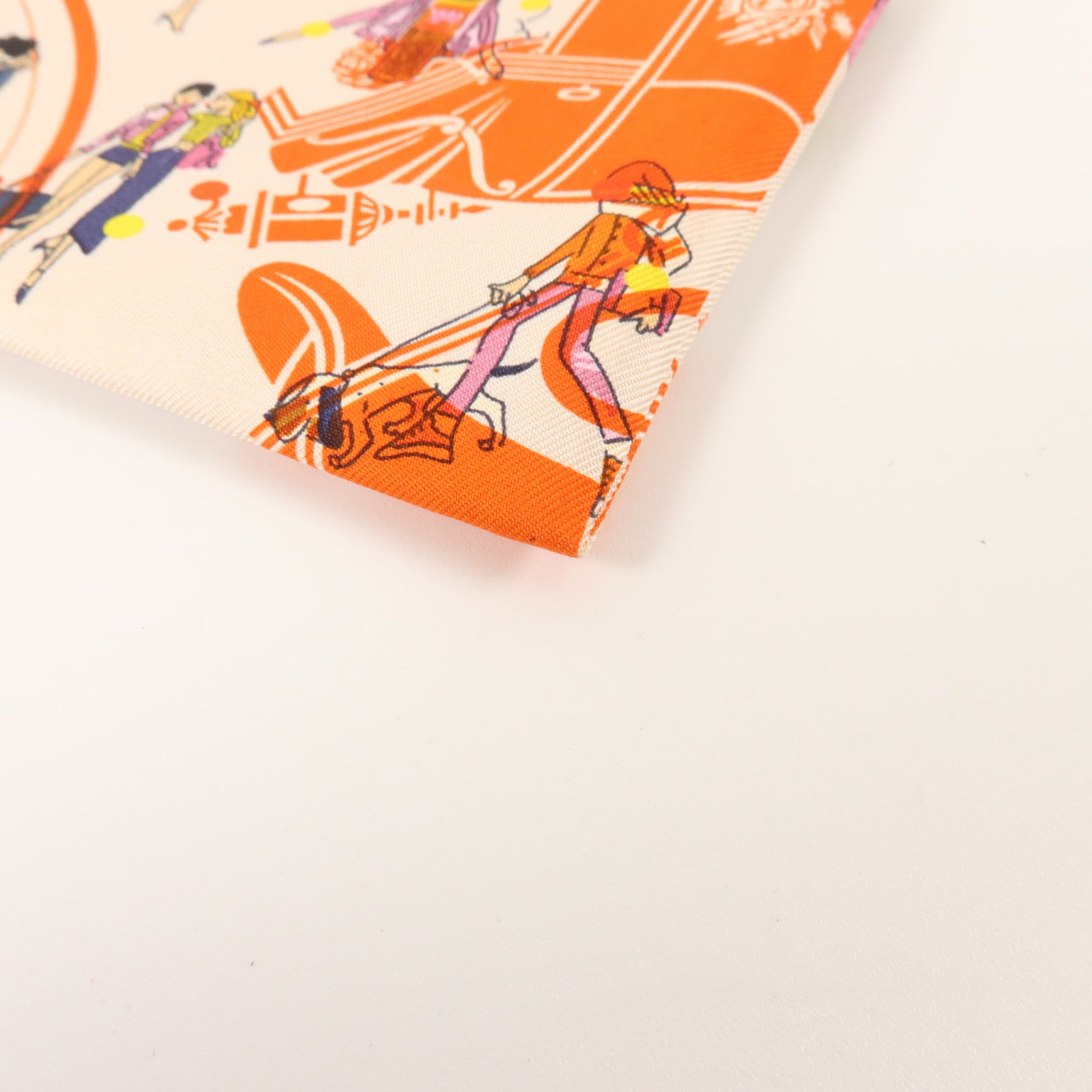 HERMES 絲質Silky Pocket Cosmetic Pouch小袋Geranium/Nata/Gold