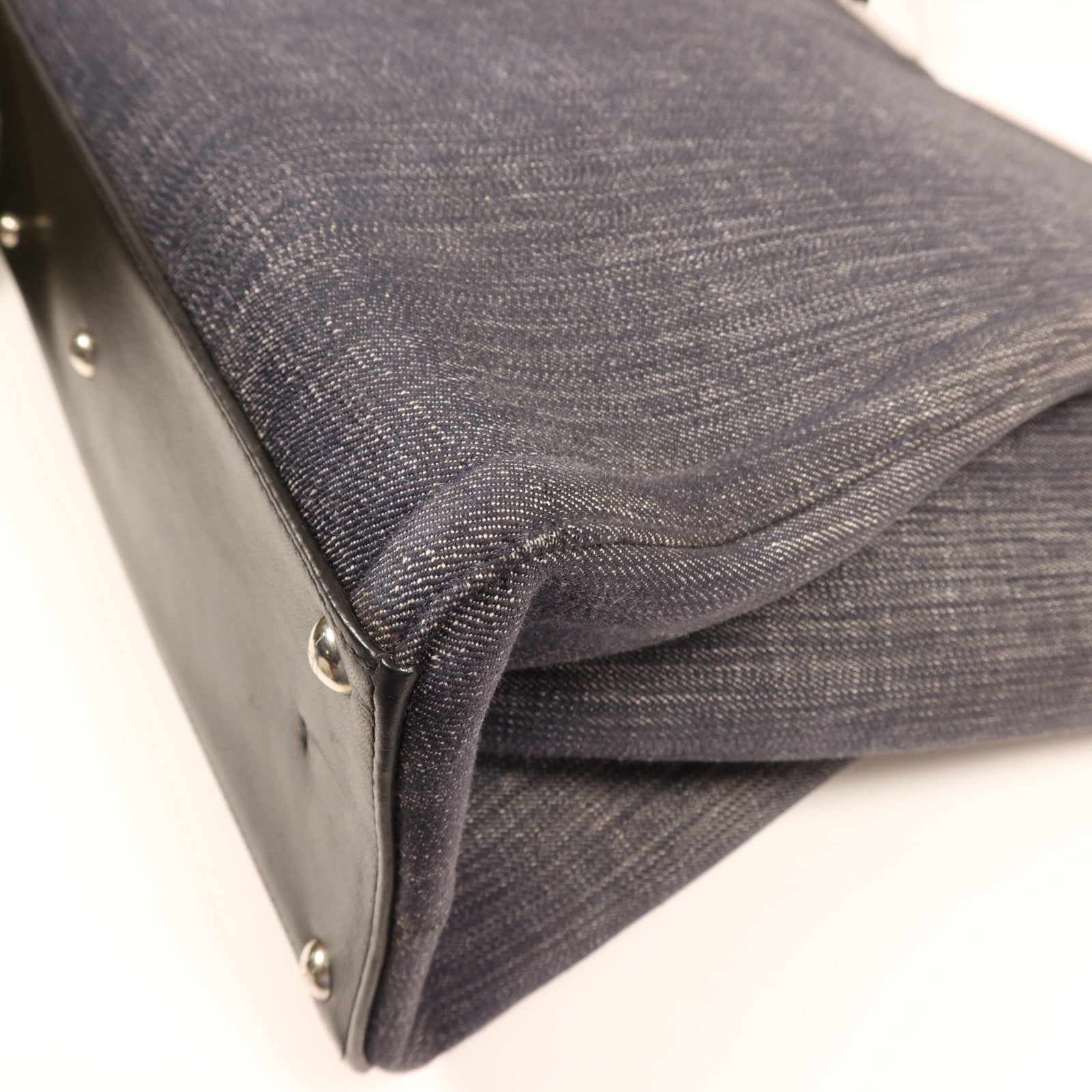 FENDI 帆布Tote Bag銀扣手挽袋