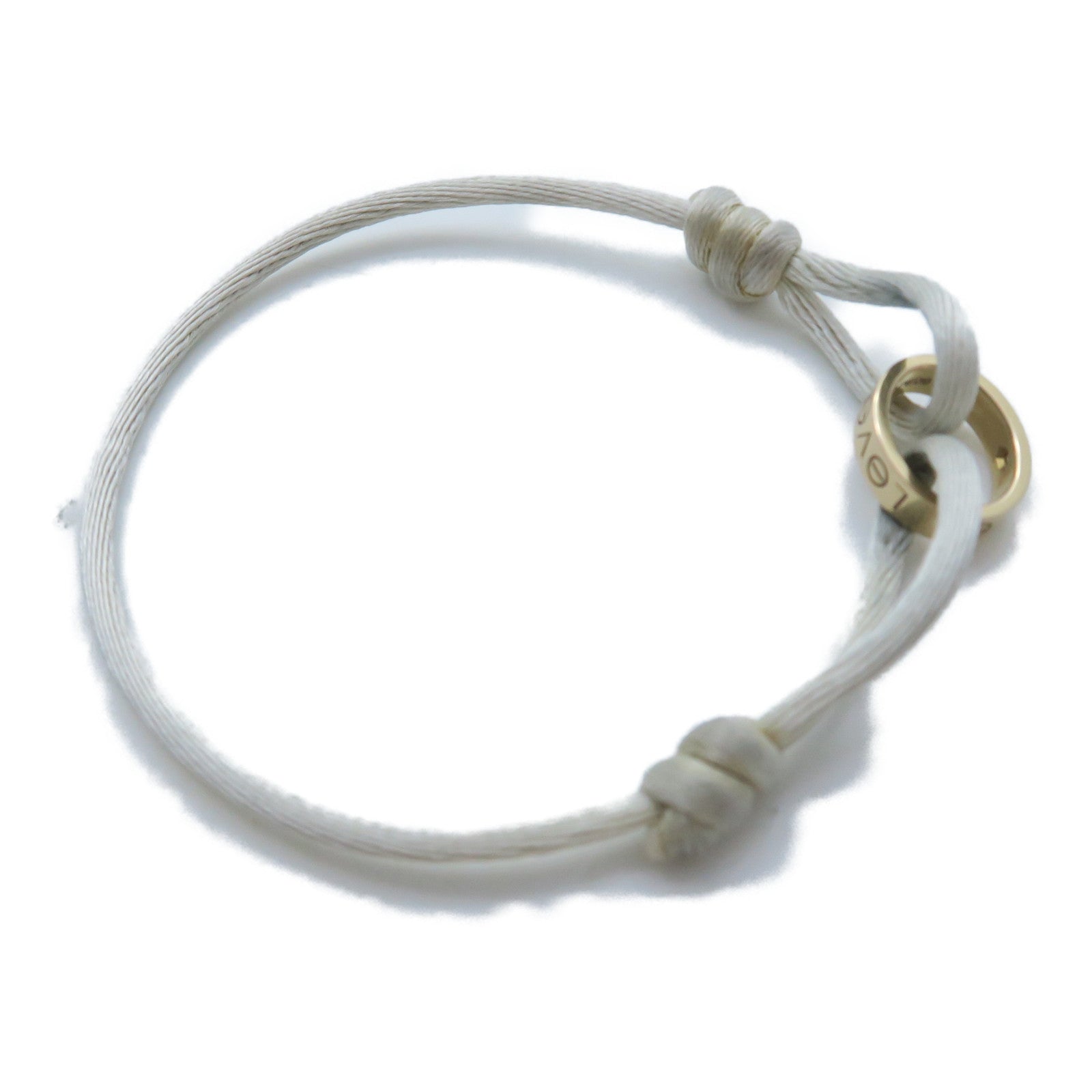 CARTIER 18K黃金Love Bracelet手鏈白色/金色