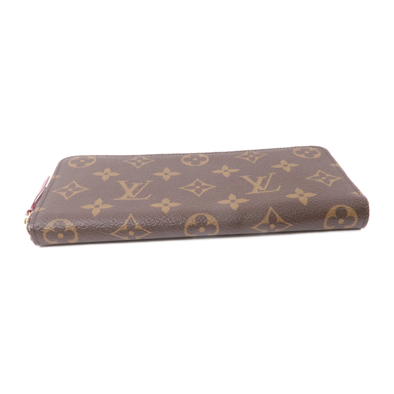 LOUIS VUITTON Monogram Zippy Wallet金扣長錢包棕色/紫色