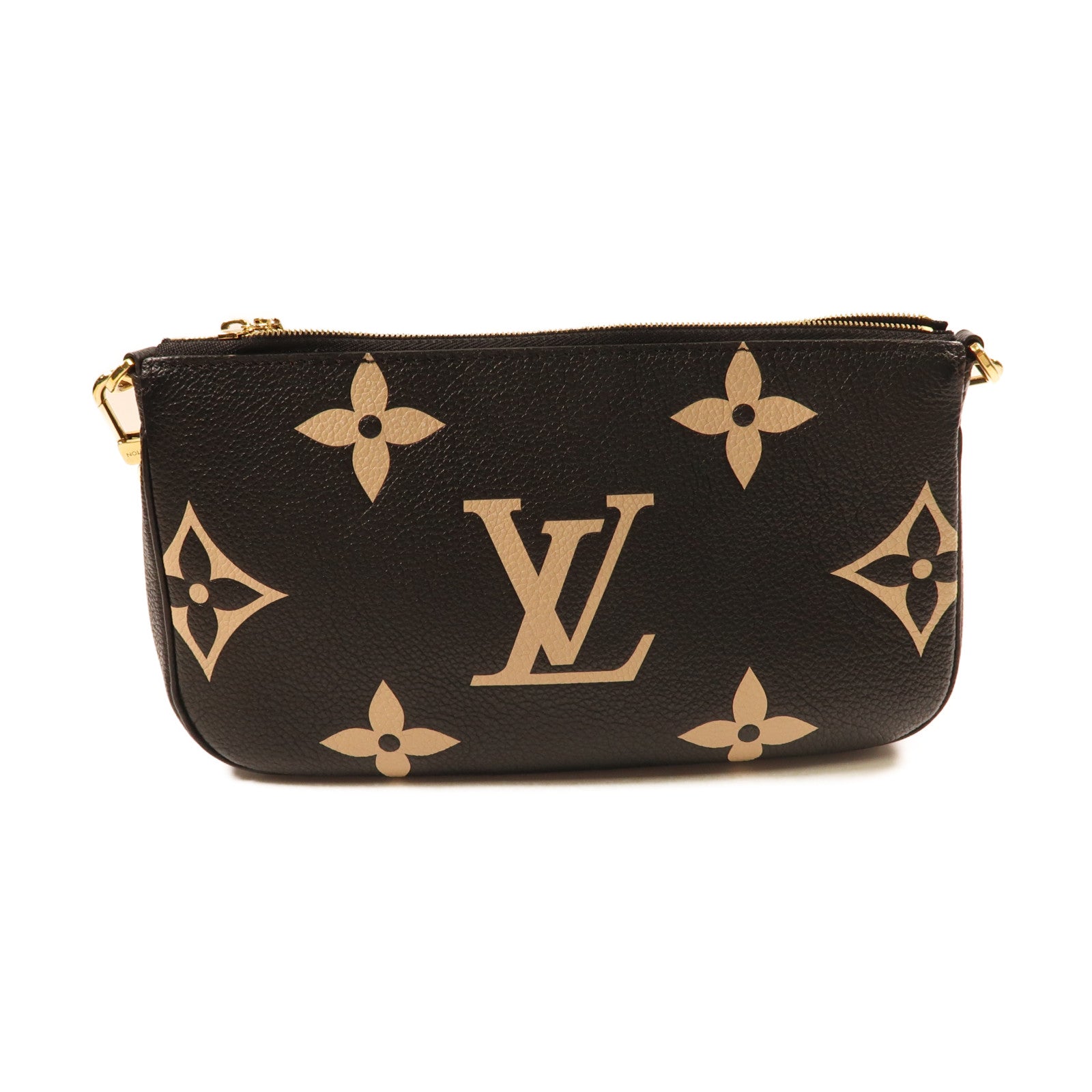 LOUIS VUITTON Monogram Empreinte Multi Pochette Accessoires金扣鏈帶肩背袋黑色