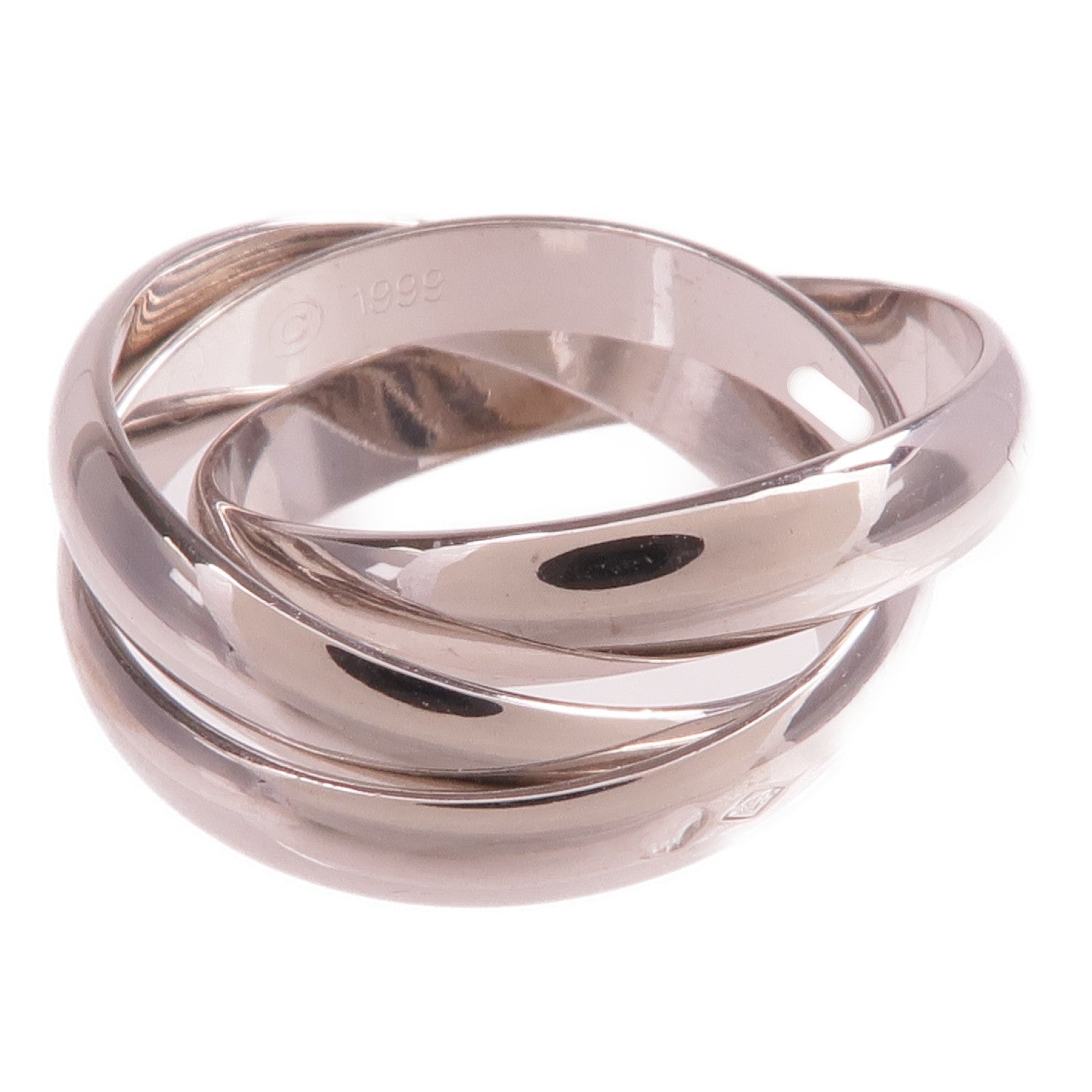 CARTIER 18K白金Trinity Ring戒指CARTIER#49/US#5