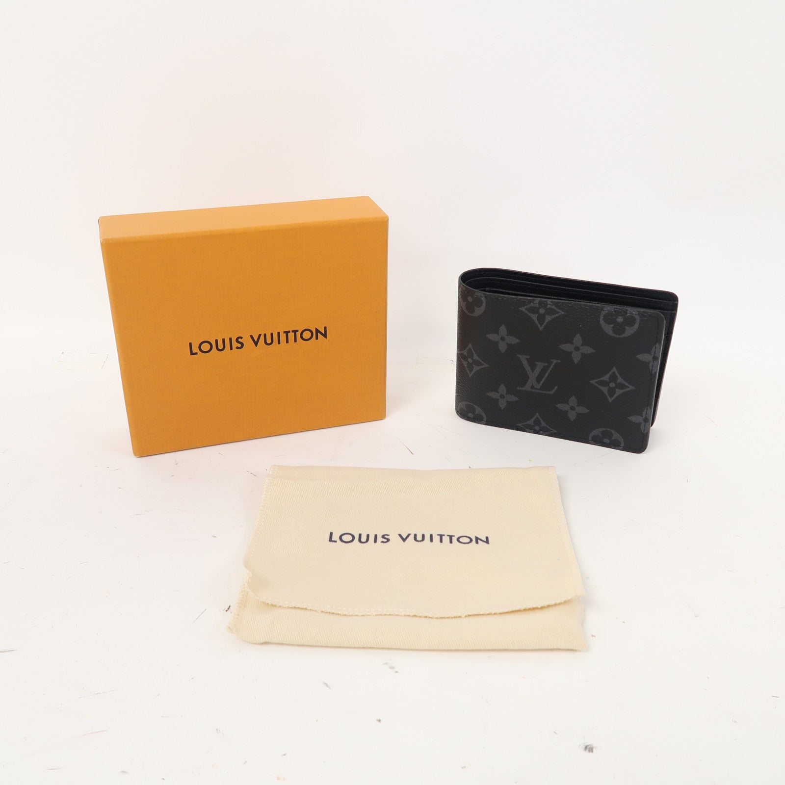 LOUIS VUITTON Monogram Eclipse Multiple Wallet錢包黑色