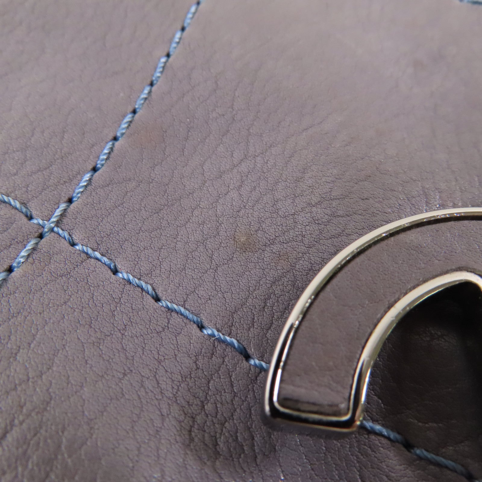 CHANEL 牛皮皮革Chain Shoulder銀扣手挽肩背兩用袋