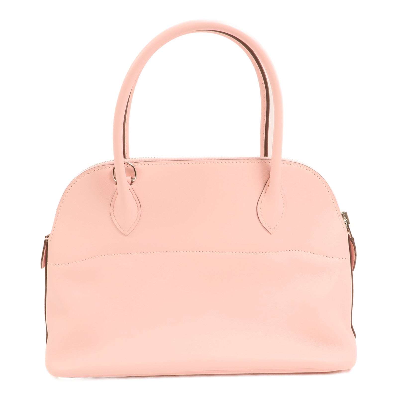 HERMES Epsom皮革Bolide 27銀扣手挽肩背兩用袋Rose Sakura