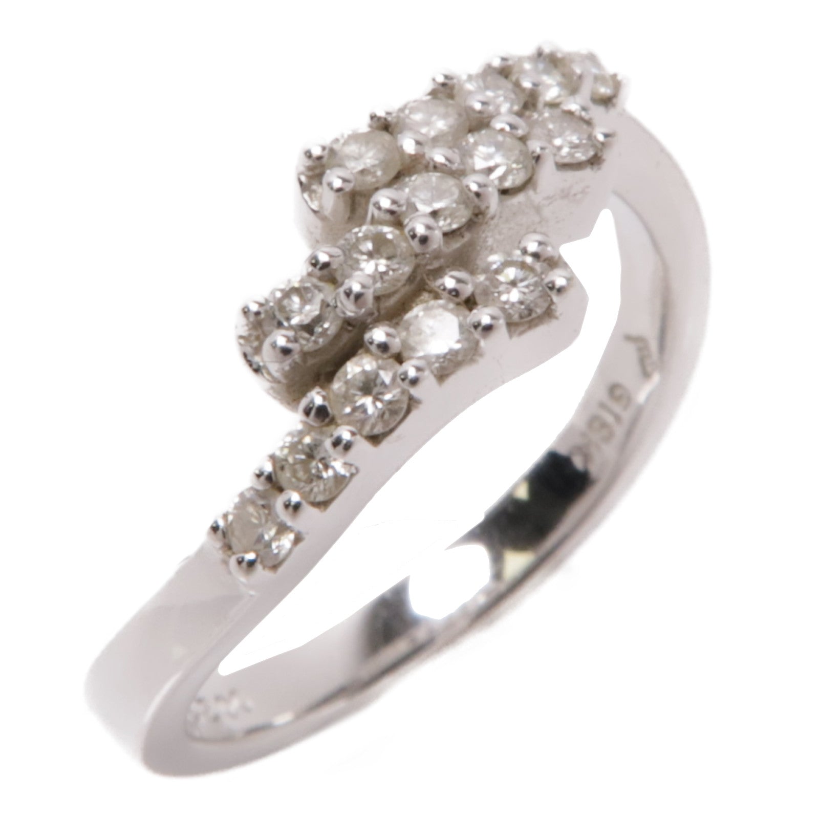 JEWELRY 【激減優惠】18K白金Diamond Ring鑽石戒指US#3.5