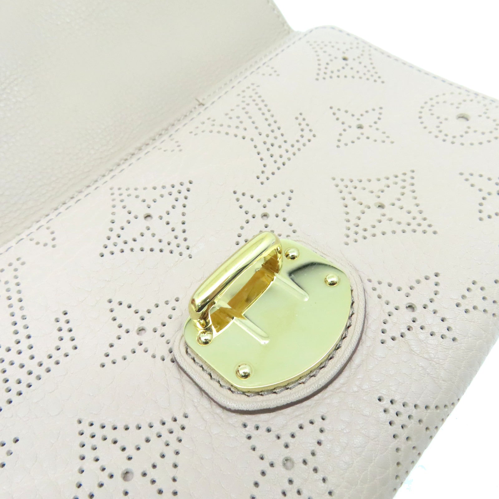 LOUIS VUITTON Mahina Amelia Coquille Long Wallet金扣長錢包杏色