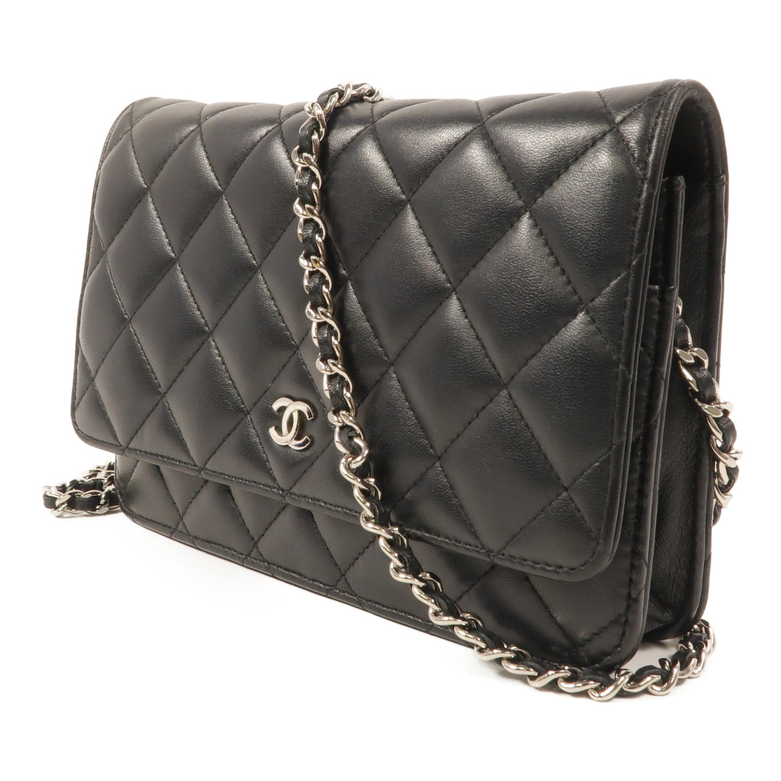 CHANEL 羊皮皮革WOC Wallet On Chain鏈帶肩背袋