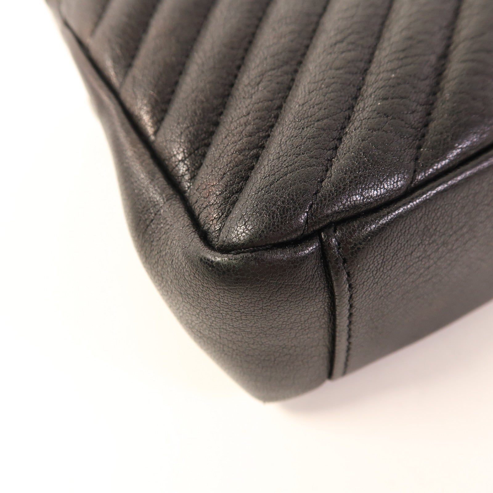 YVES SAINT LAURENT 皮革College Medium銀扣手挽肩背兩用袋