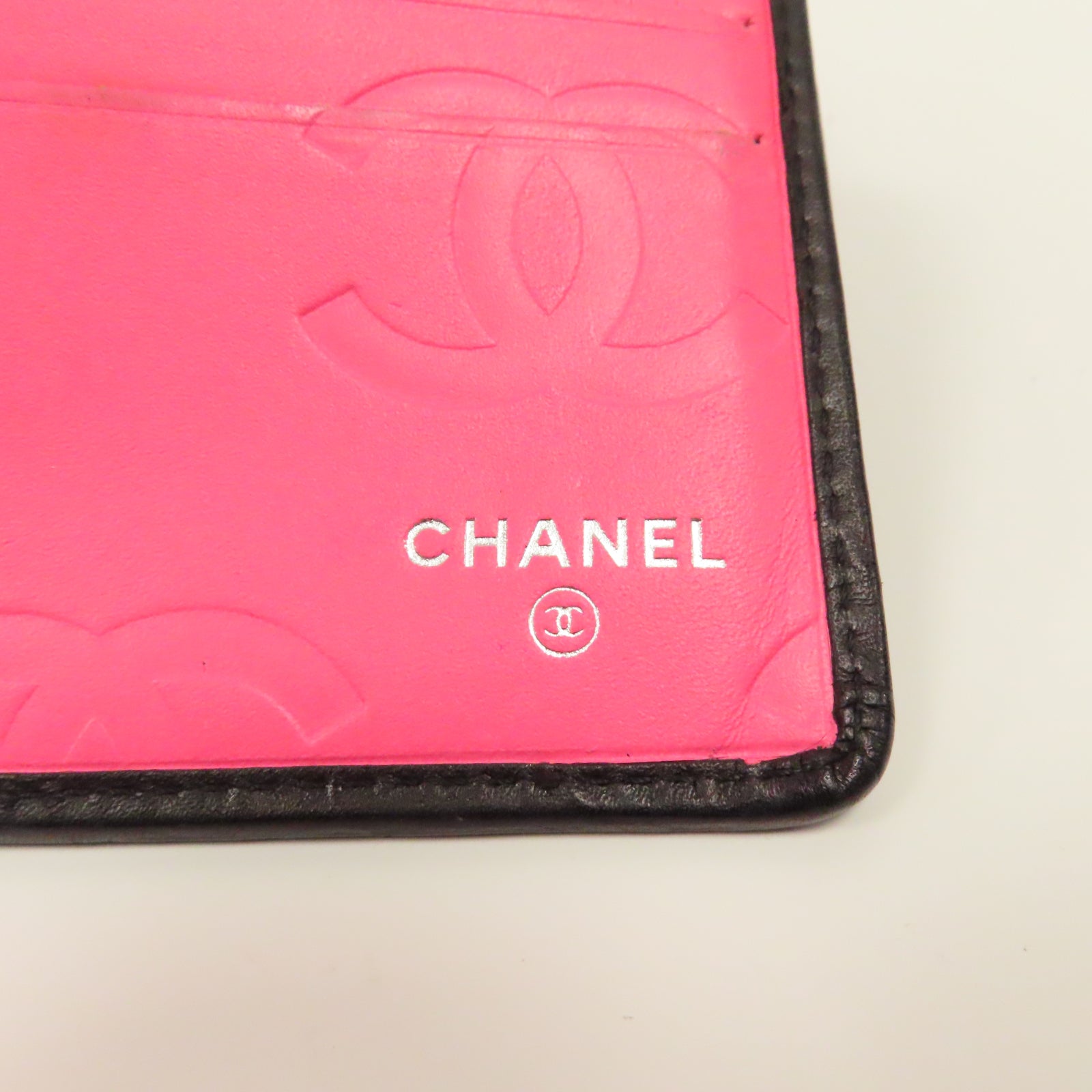 CHANEL 【激減優惠】菱格牛皮皮革Combon Long Wallet銀扣長錢包黑色