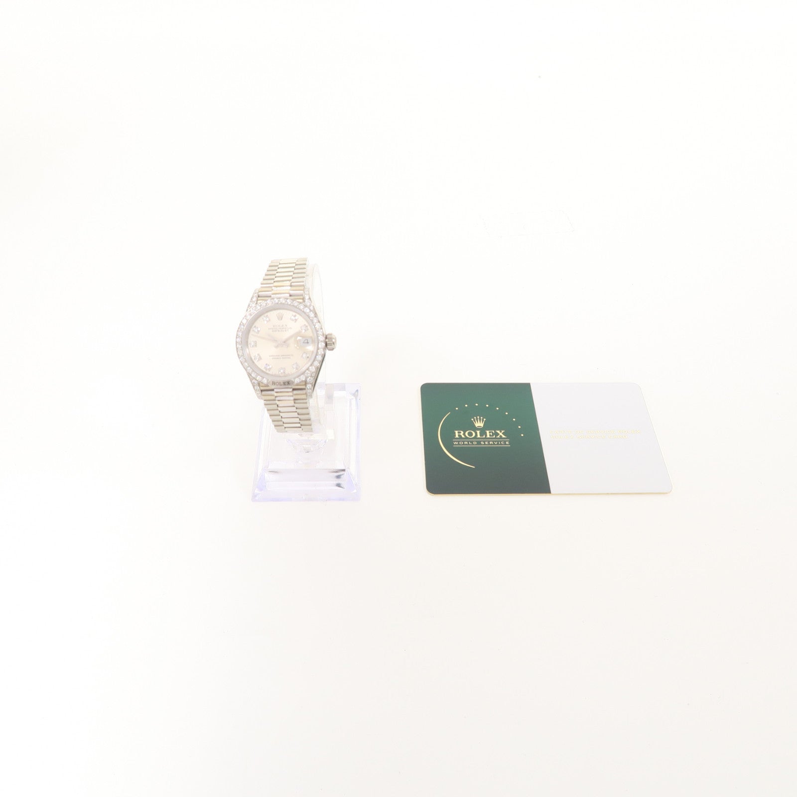 ROLEX Datejust18K白金不鏽鋼手錶自動機芯銀色