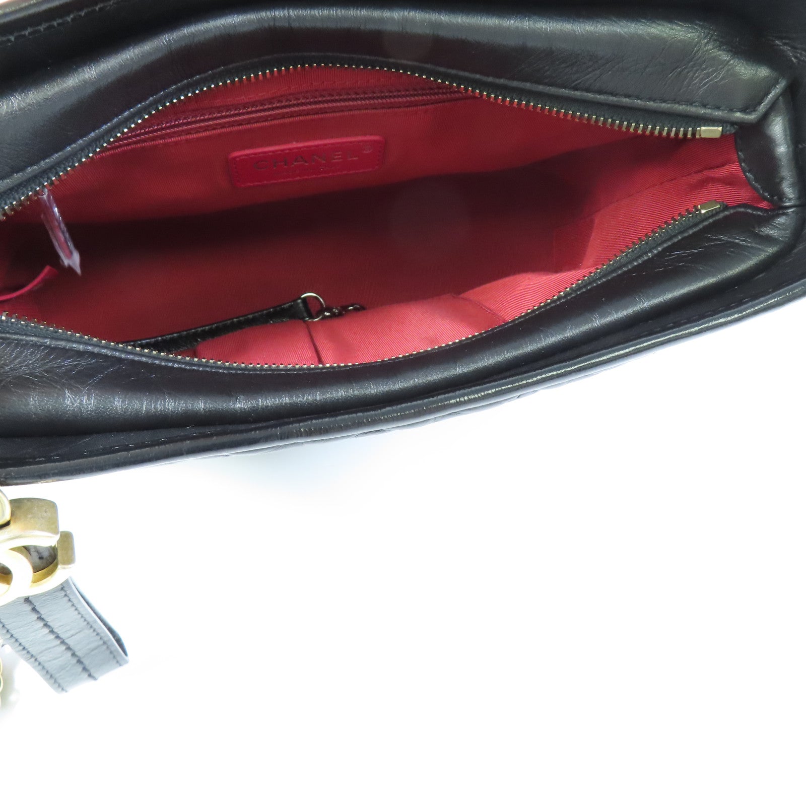 CHANEL 【激減優惠】牛皮皮革Gabrielle Medium鏈帶肩背袋