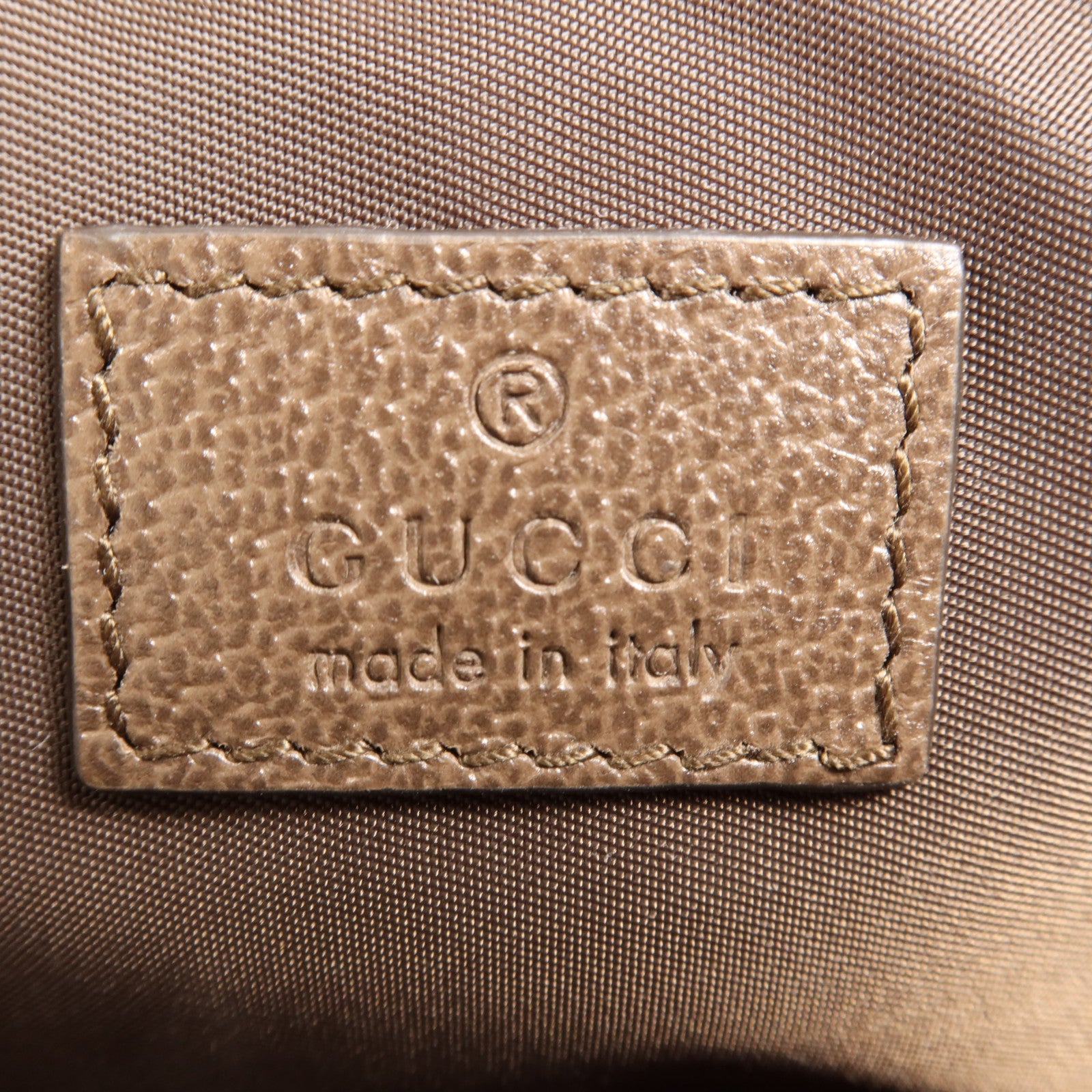 GUCCI 塗層帆布Ophidia GG金扣肩背袋