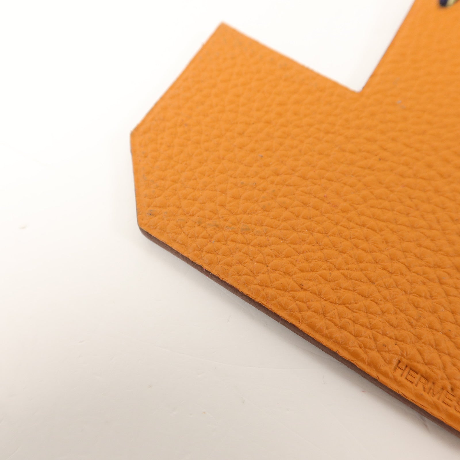 HERMES Epsom/Togo皮革Petit H Heart掛飾