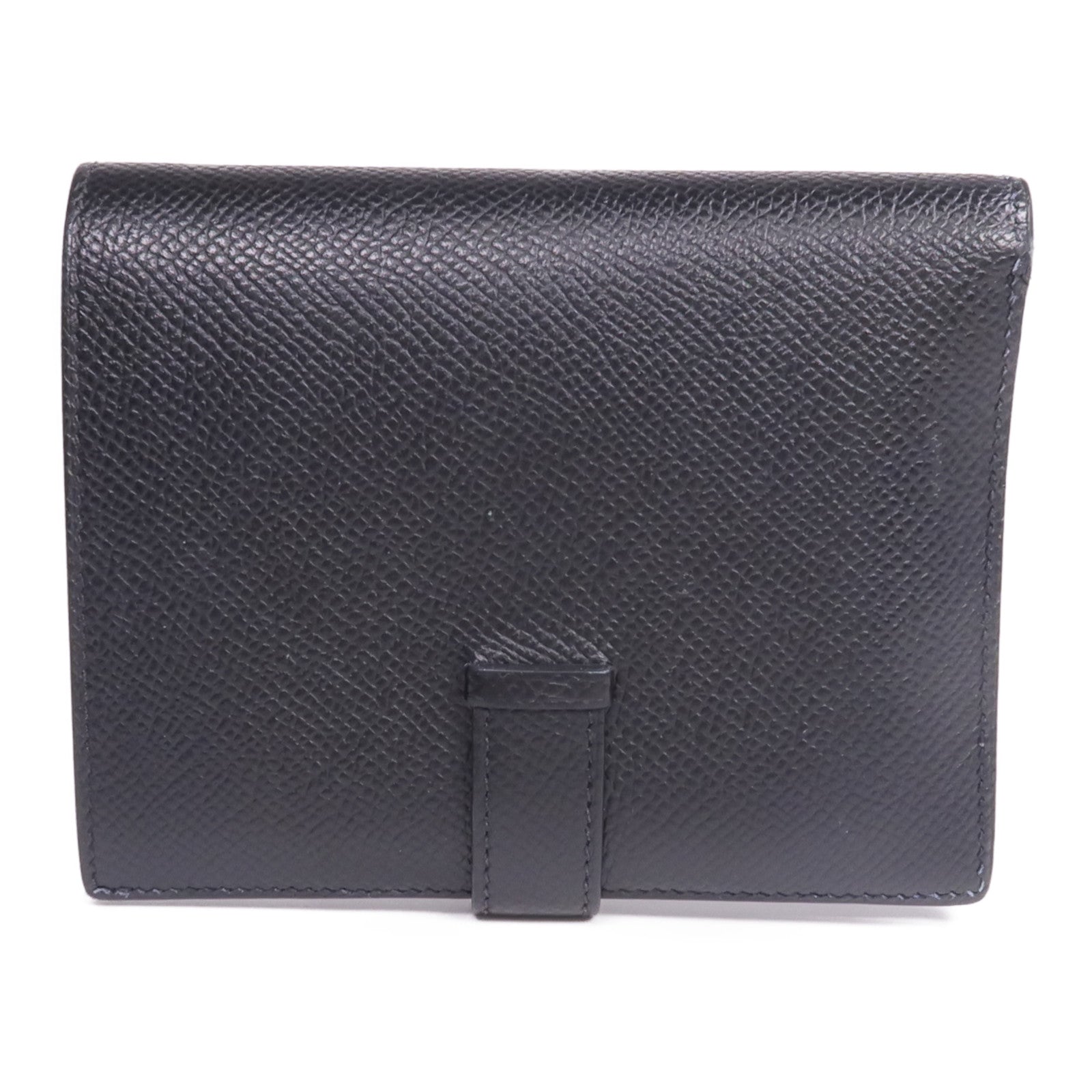 HERMES Epsom皮革Bearn Compact Wallet錢包Noir