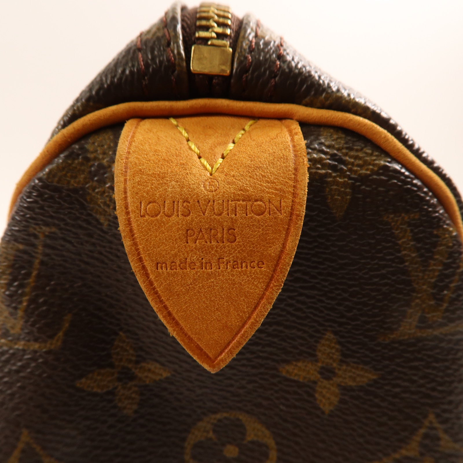 LOUIS VUITTON Monogram Speedy 30金扣手挽袋棕色