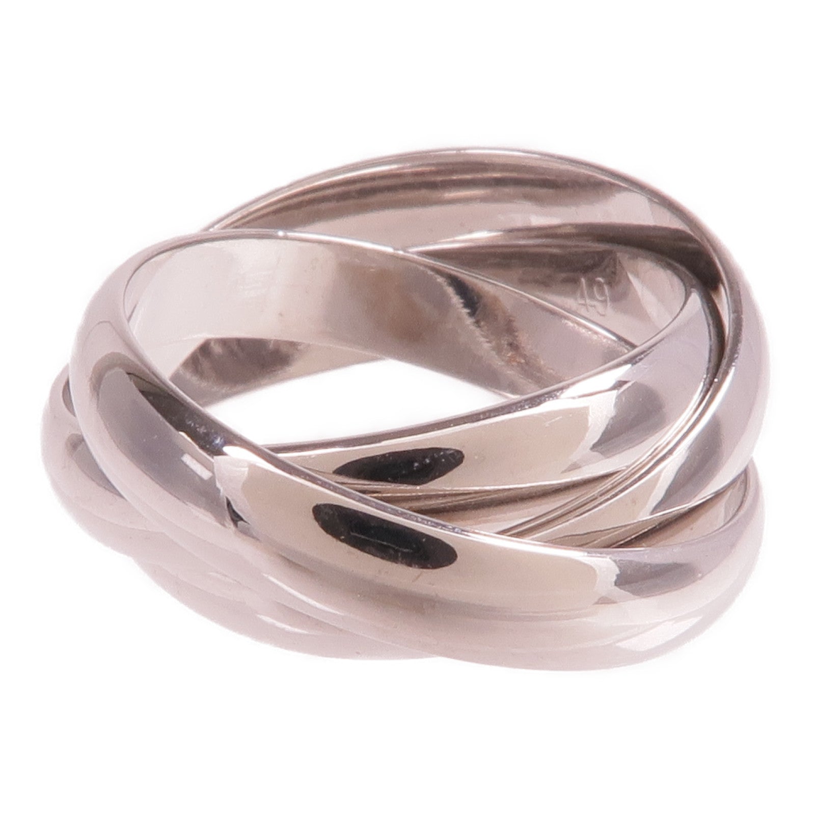 CARTIER 18K白金Trinity Ring戒指CARTIER#49/US#5