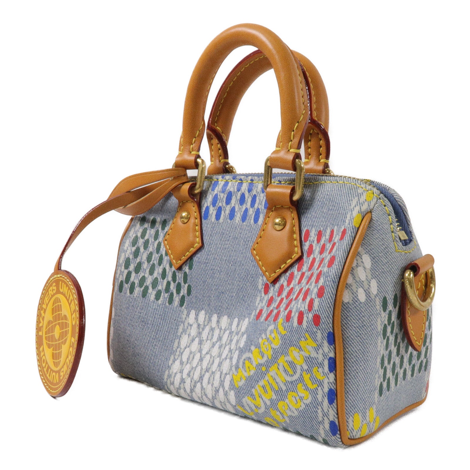 LOUIS VUITTON 牛仔布Speedy 18 Bandouliere手挽肩背兩用袋