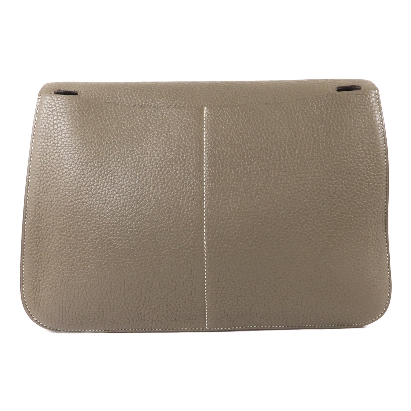 HERMES Clemence皮革Halzan 31手挽肩背兩用袋Etoupe