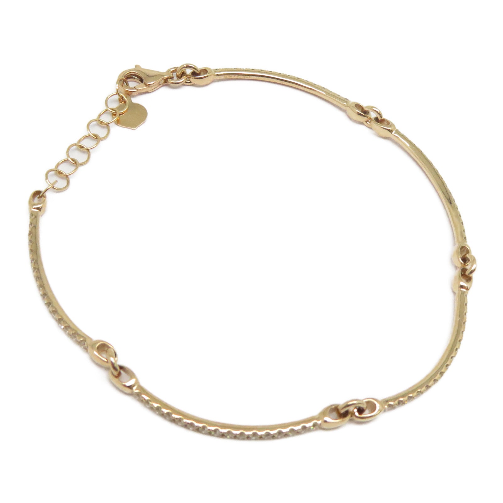 JEWELRY 【激減優惠】18K玫瑰金Diamond Bracelet 0.735ct鑽石手鏈粉金色