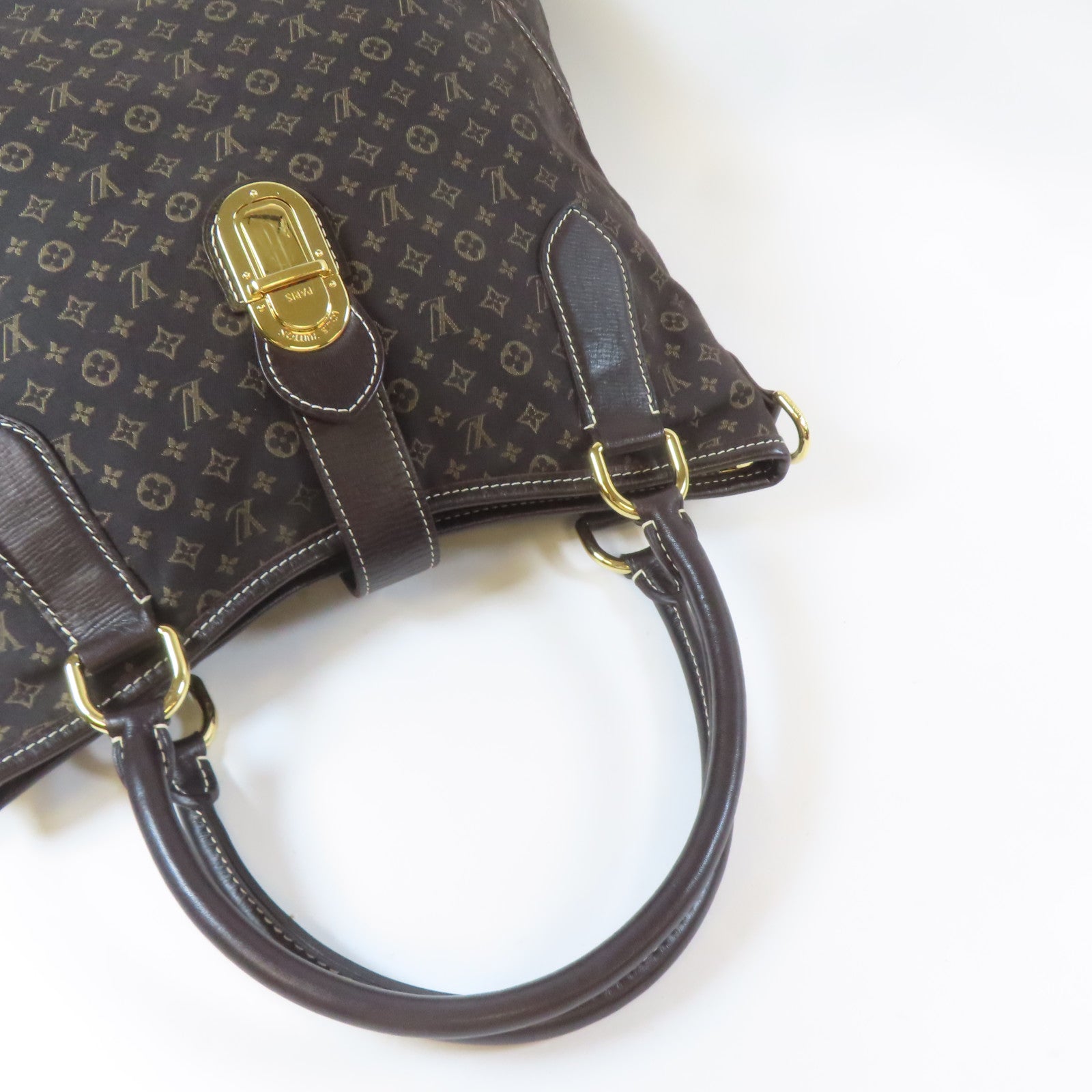 LOUIS VUITTON Monogram Mini Elegie金扣手挽肩背兩用袋黑色