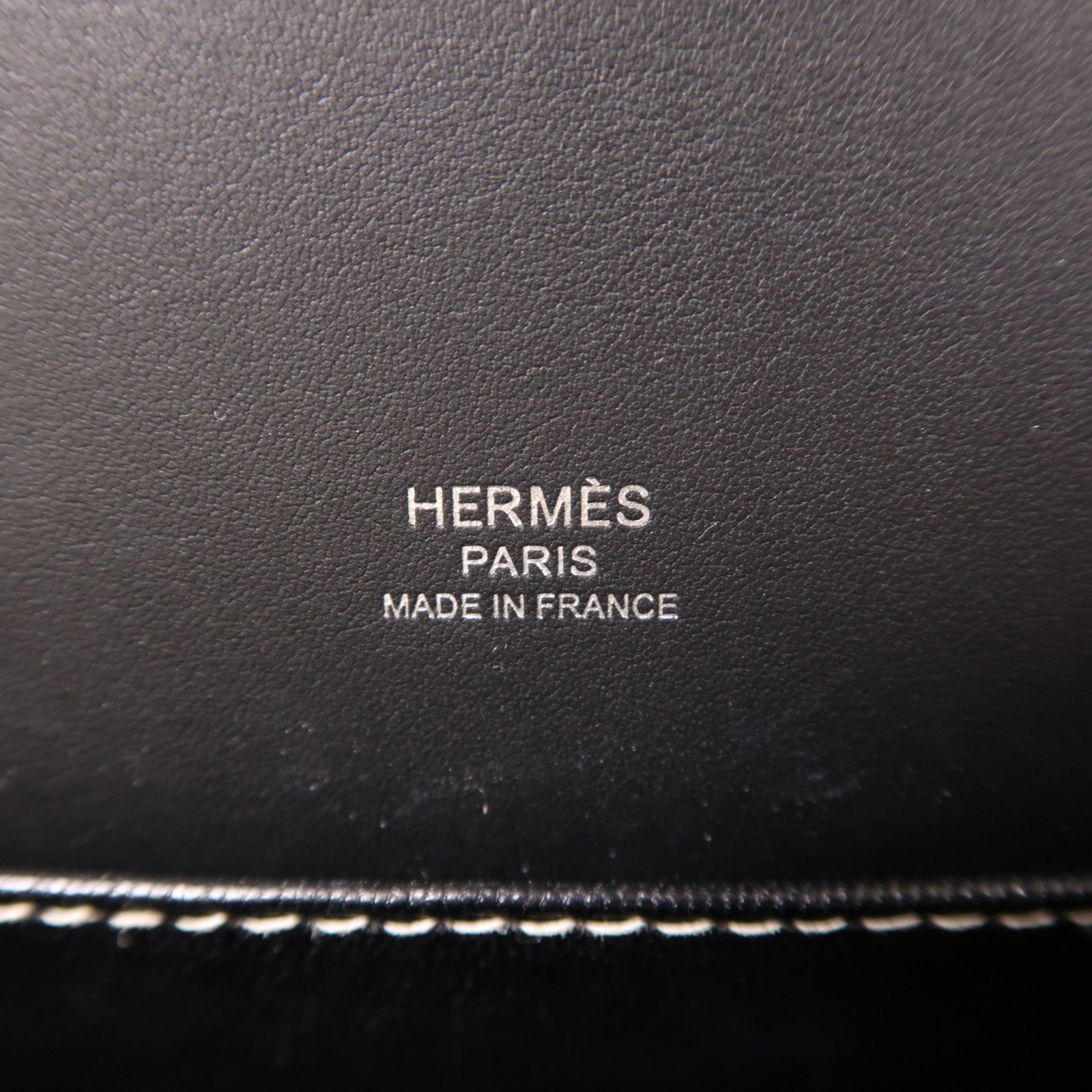 HERMES Evercolor皮革Roulis 23銀扣肩背袋Noir