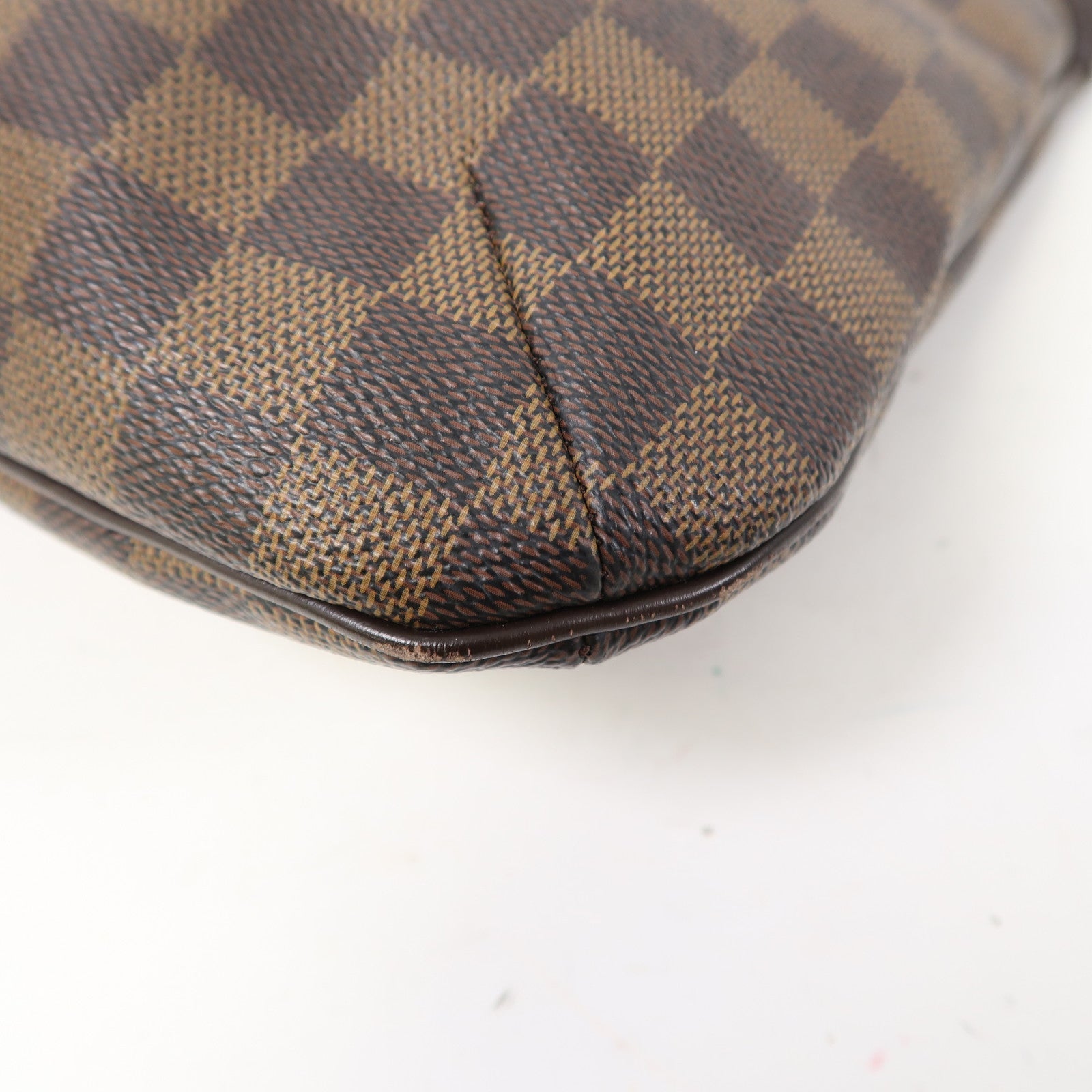 LOUIS VUITTON Damier Bloomsbury PM金扣肩背袋啡色