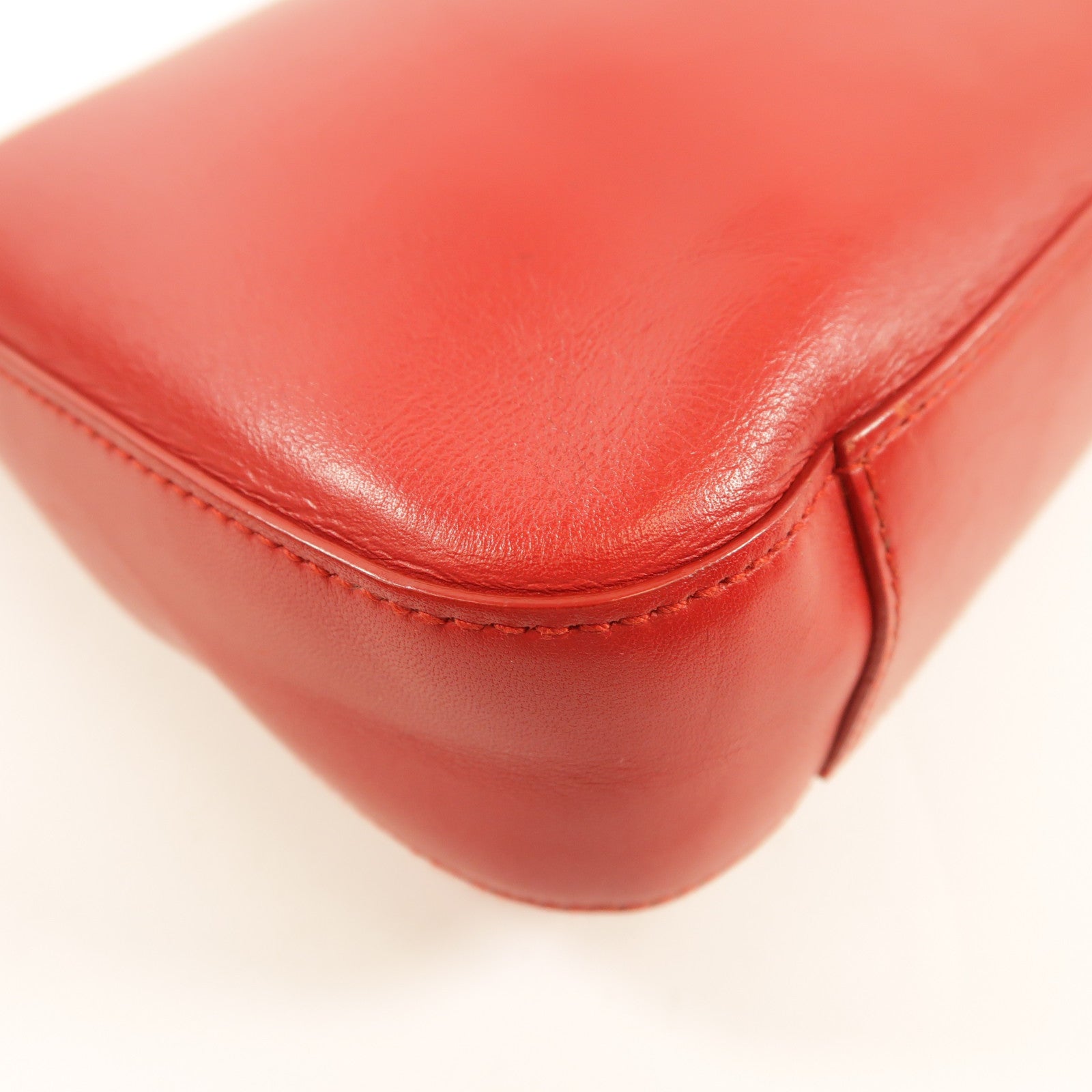 GUCCI GG GHW Shoulder Bag Calfskin Leather 0013812 Red