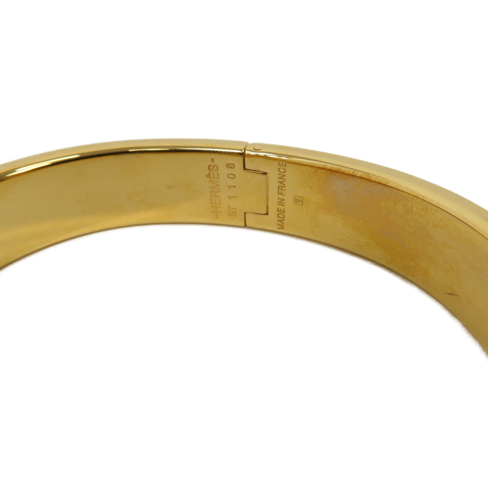 HERMES 金屬Clic H Bracelet手鐲藍色