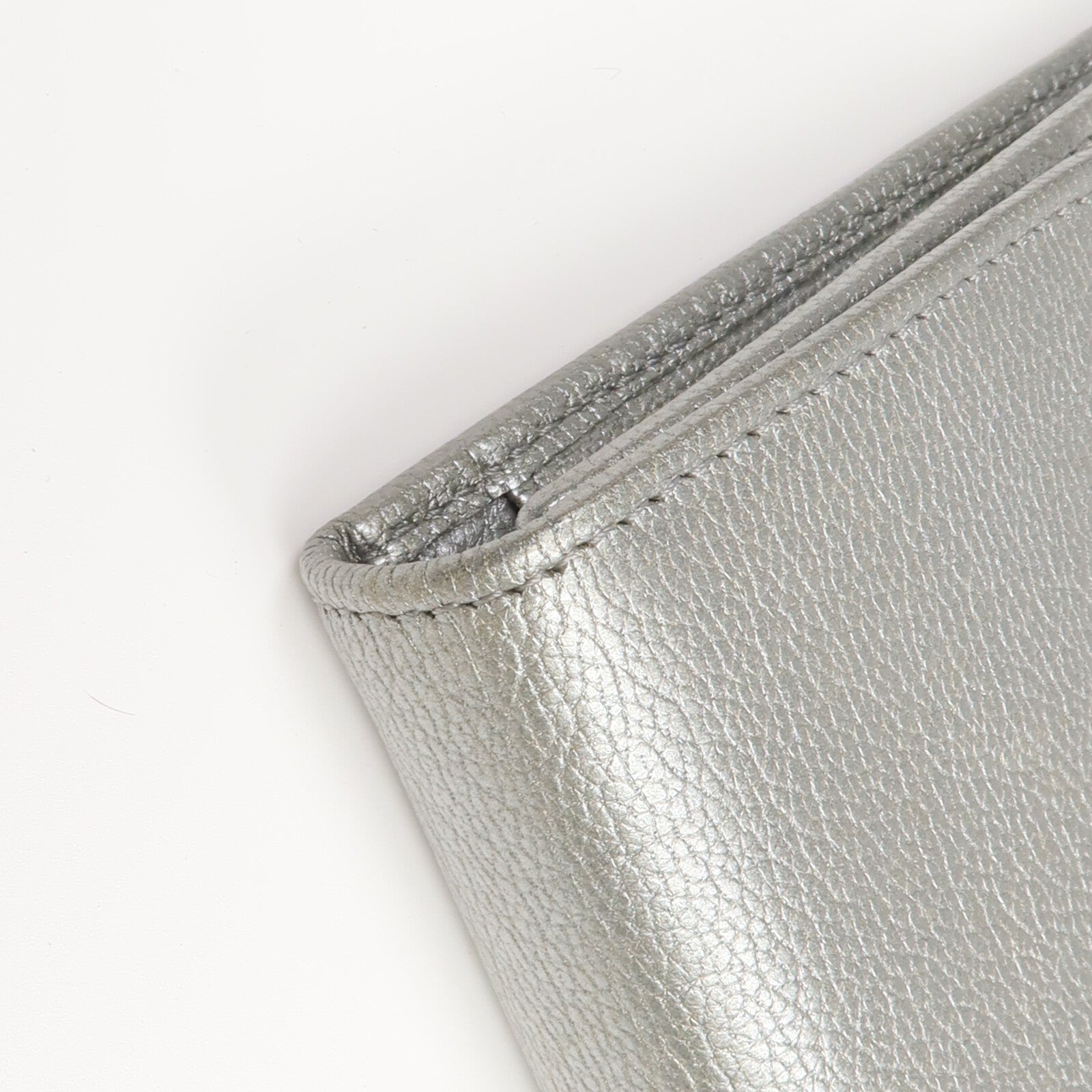 CHANEL 牛皮皮革Long Wallet銀扣長錢包