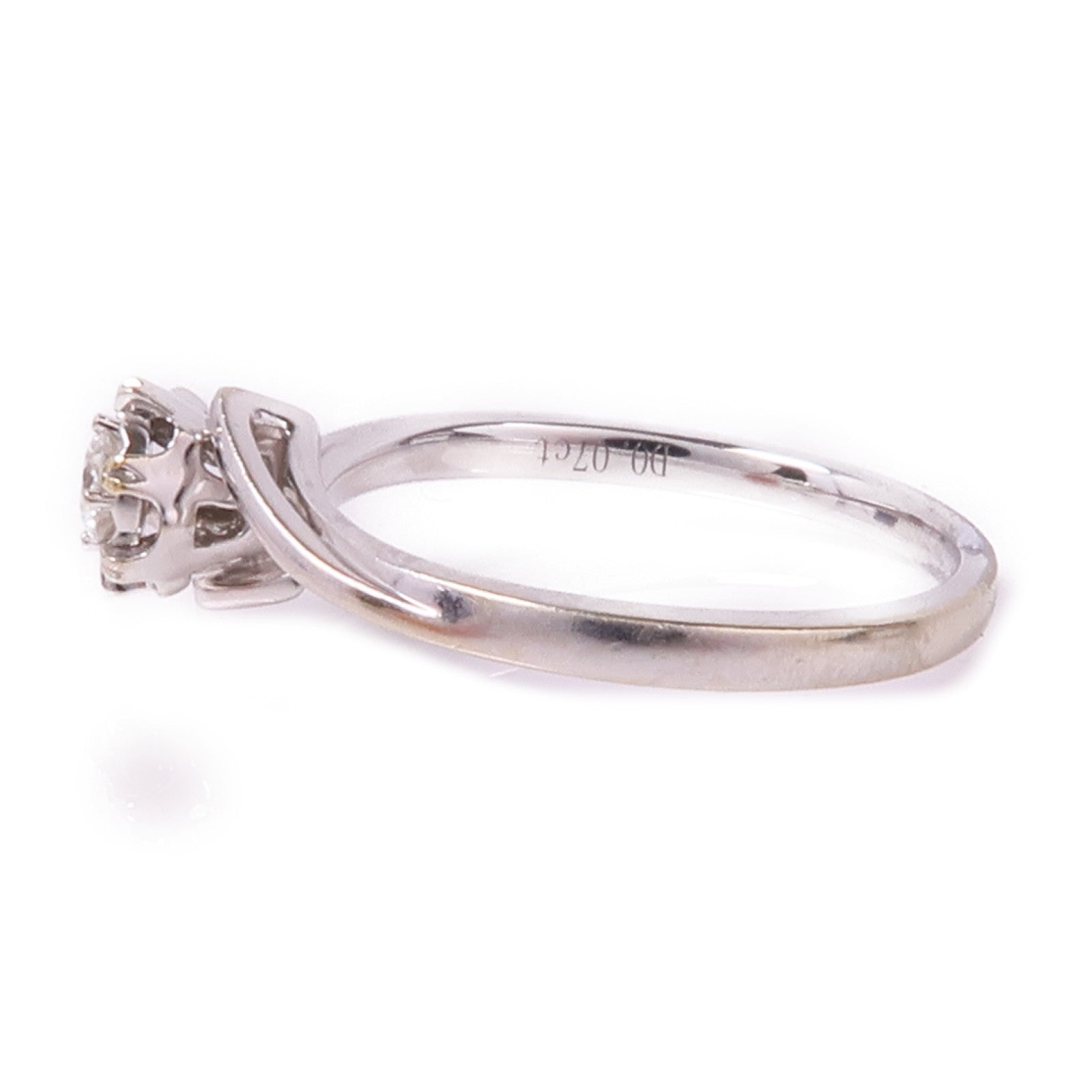 JEWELRY 【激減優惠】18K白金Diamond Ring鑽石戒指US#3.75