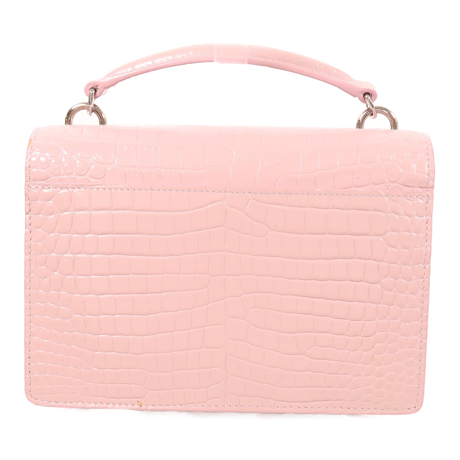 SAINT LAURENT 牛皮皮革Shoulder Bag銀扣鏈帶手挽肩背兩用袋