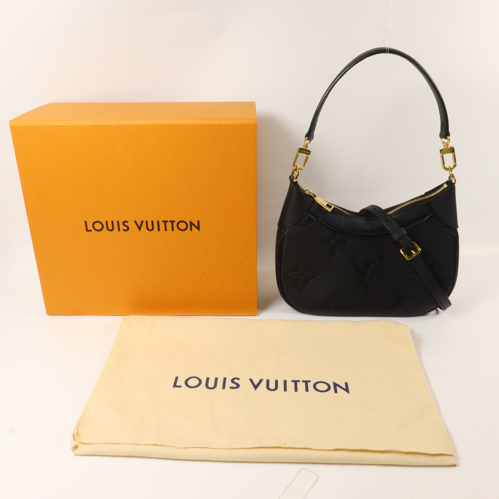 LOUIS VUITTON Monogram Empreinte Bagatelle手挽肩背兩用袋